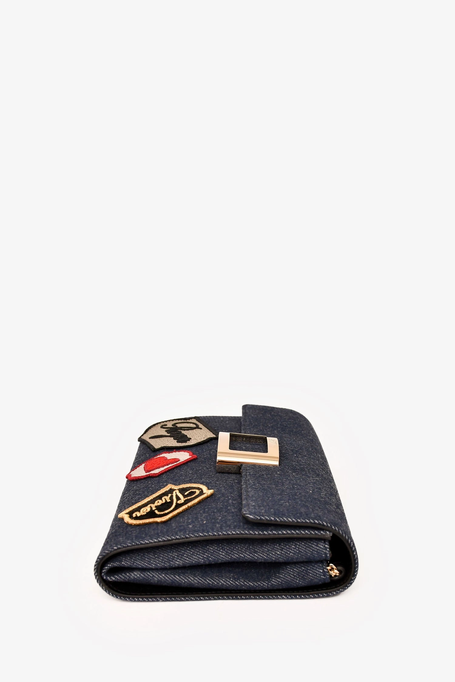 Roger Vivier Denim 'Viv' Envelope Crossbody