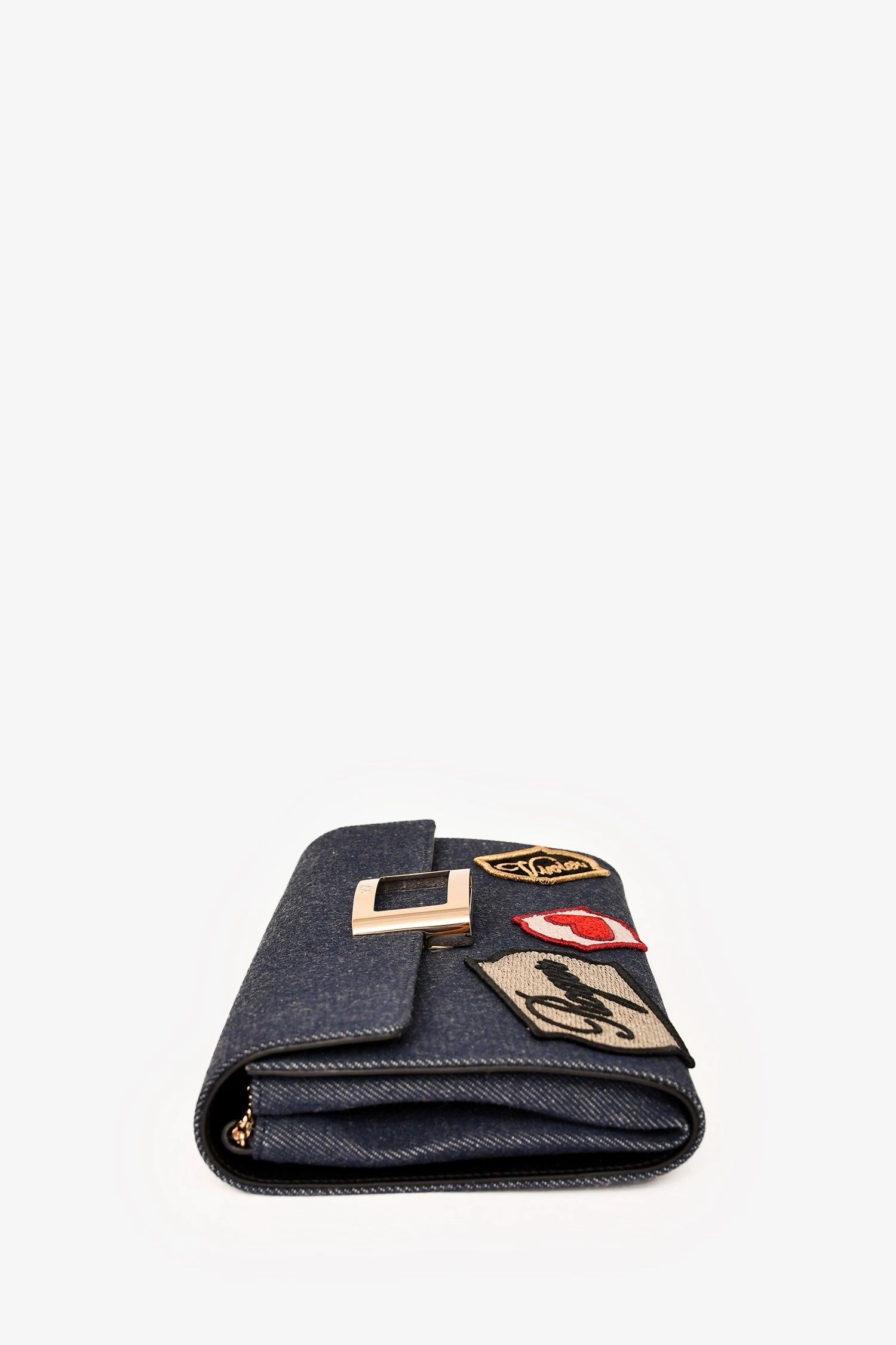 Roger Vivier Denim 'Viv' Envelope Crossbody