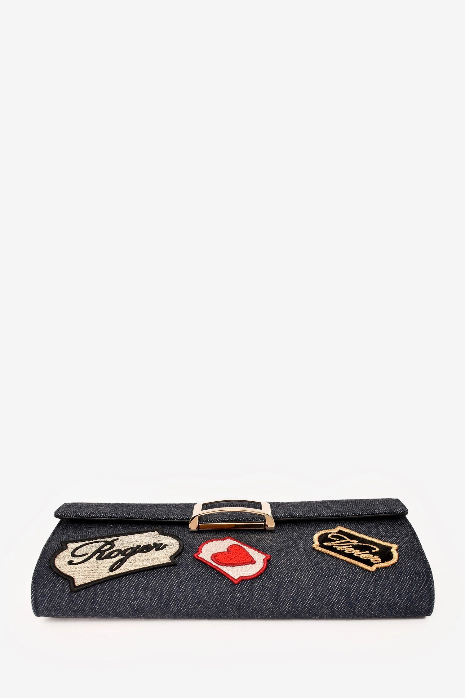 Roger Vivier Denim 'Viv' Envelope Crossbody