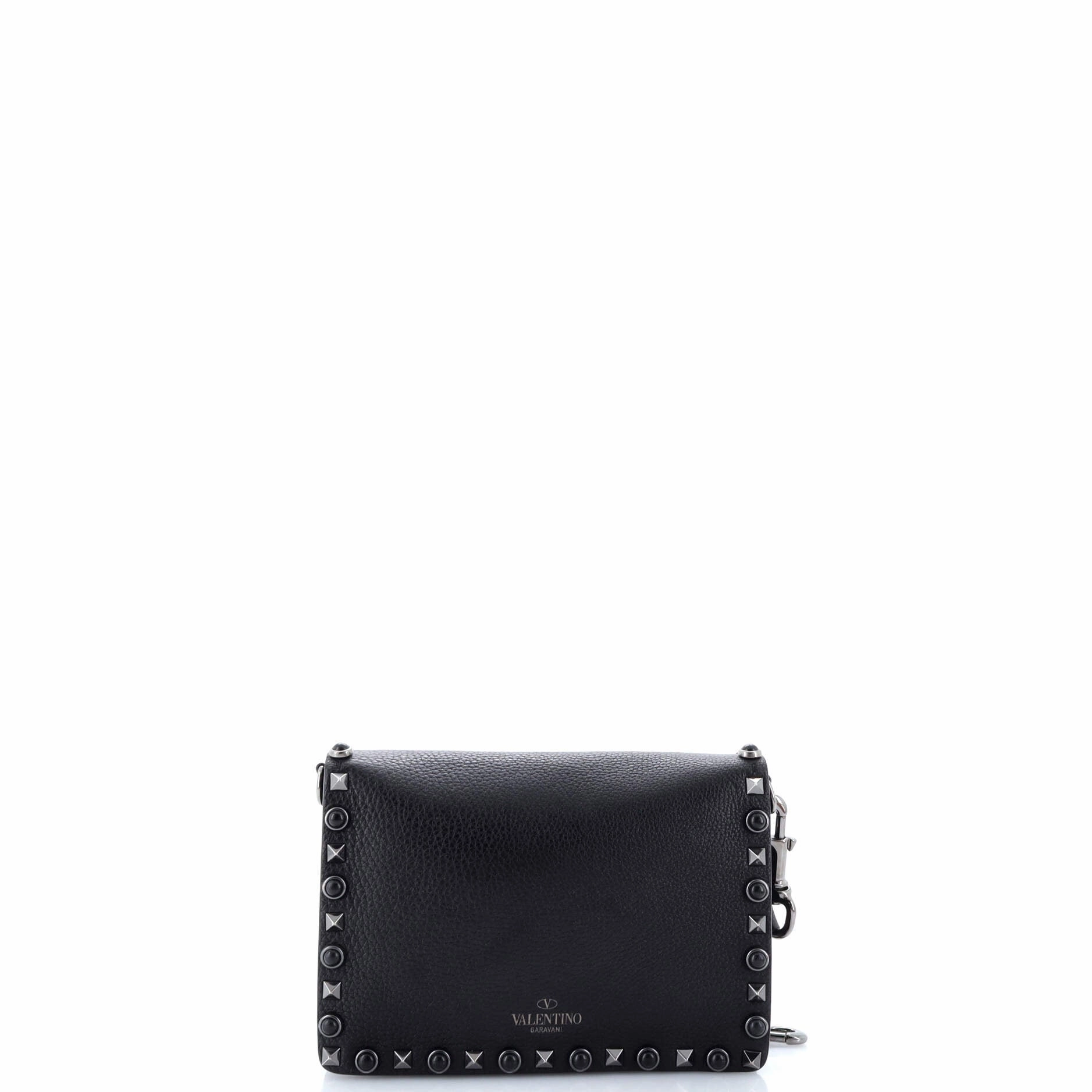 Rolling Rockstud Crossbody Bag Leather with Cabochons Small