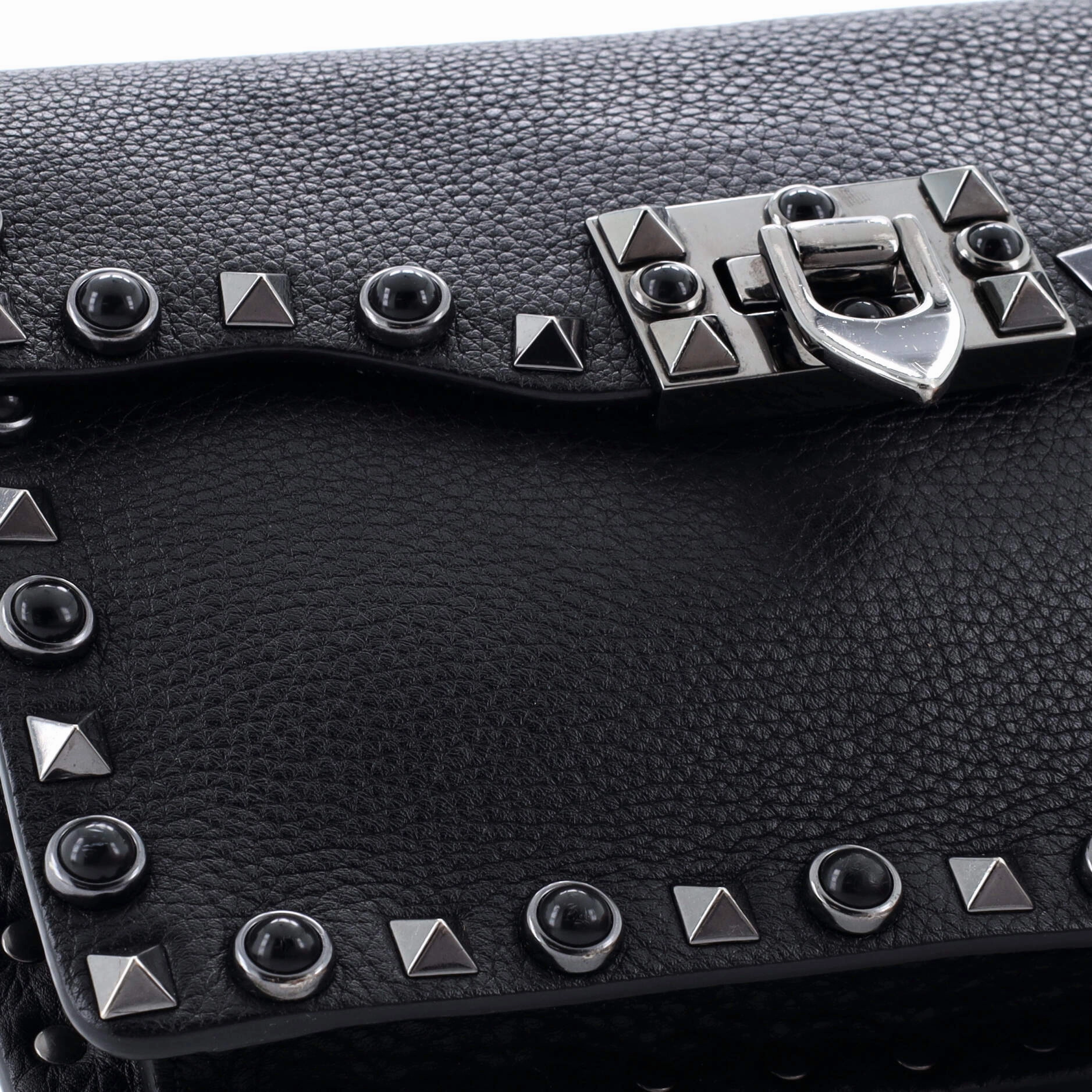 Rolling Rockstud Crossbody Bag Leather with Cabochons Small