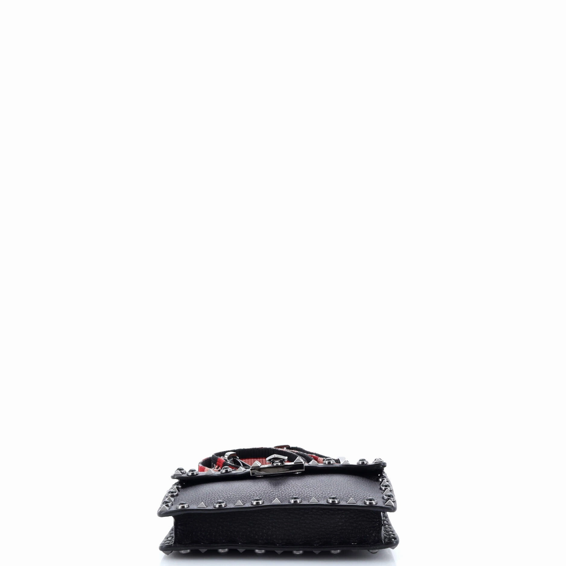 Rolling Rockstud Crossbody Bag Leather with Cabochons Small
