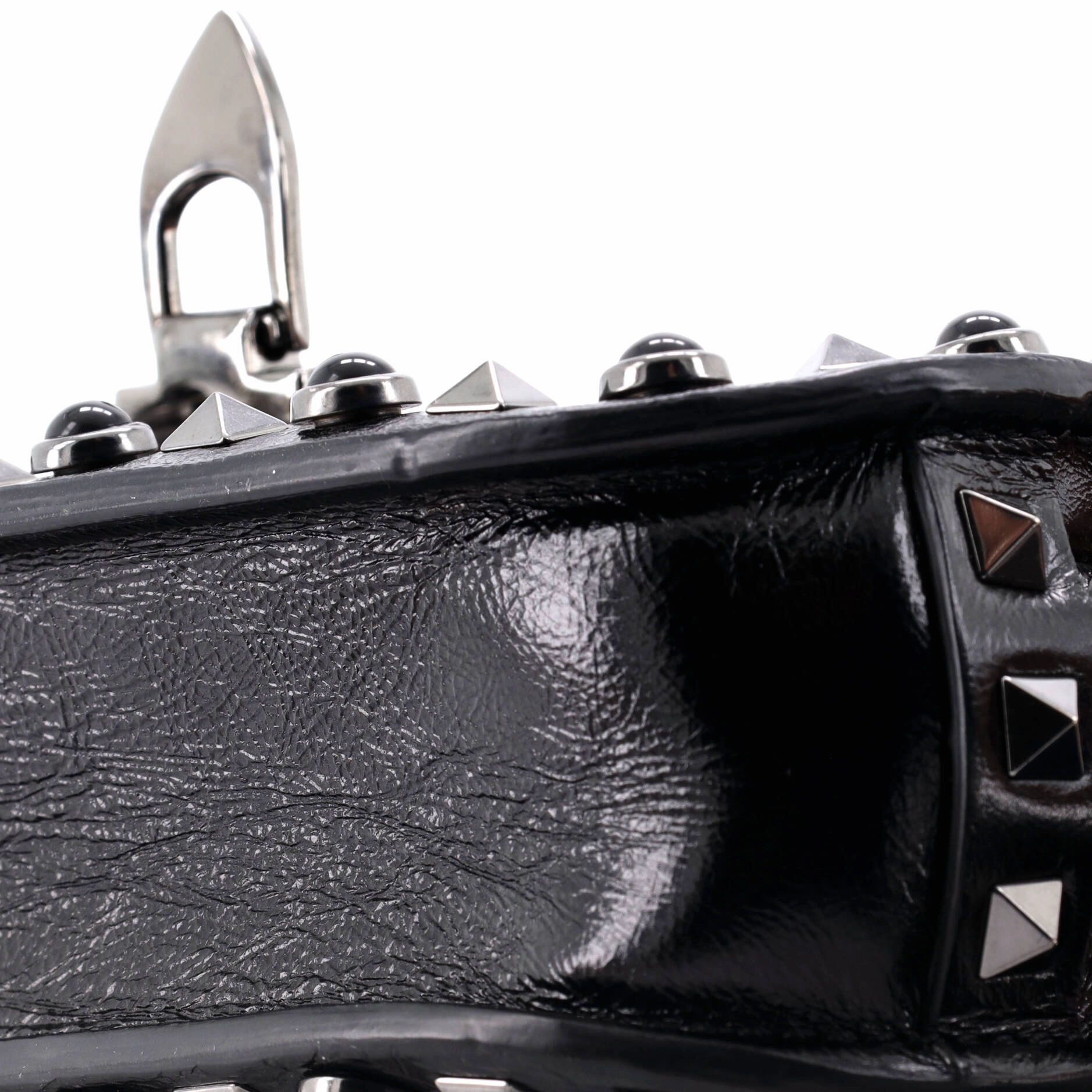 Rolling Rockstud Crossbody Bag Leather with Cabochons Small