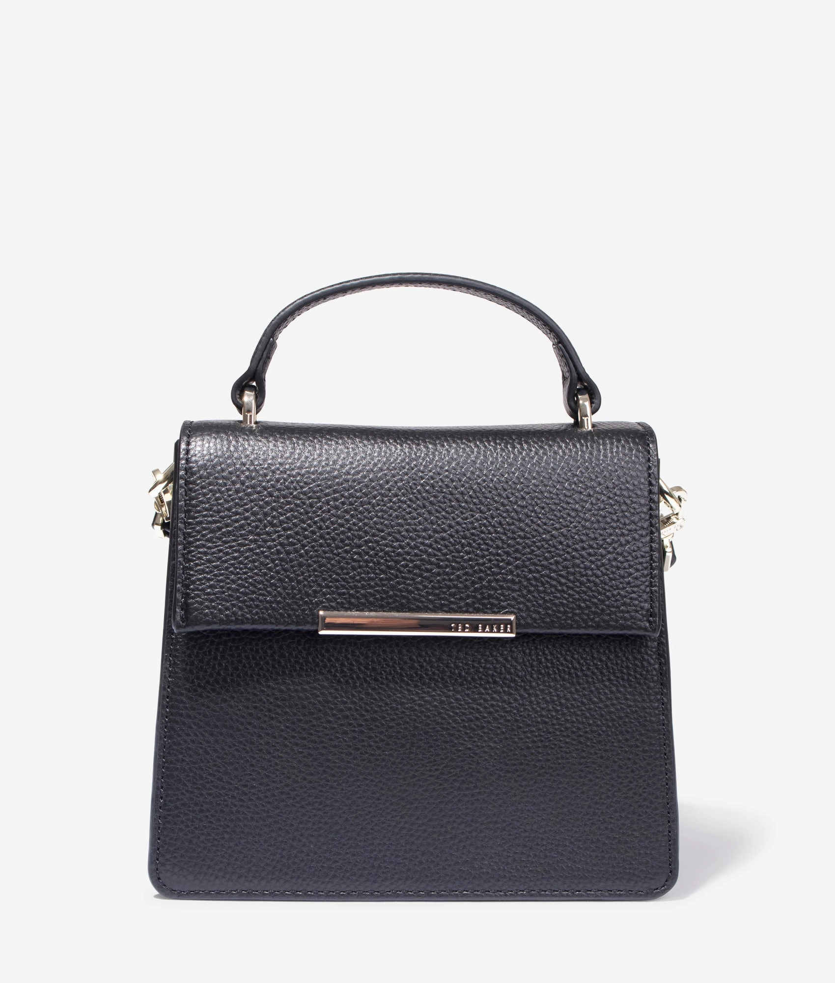 Roselii bar detail top handle tote in black