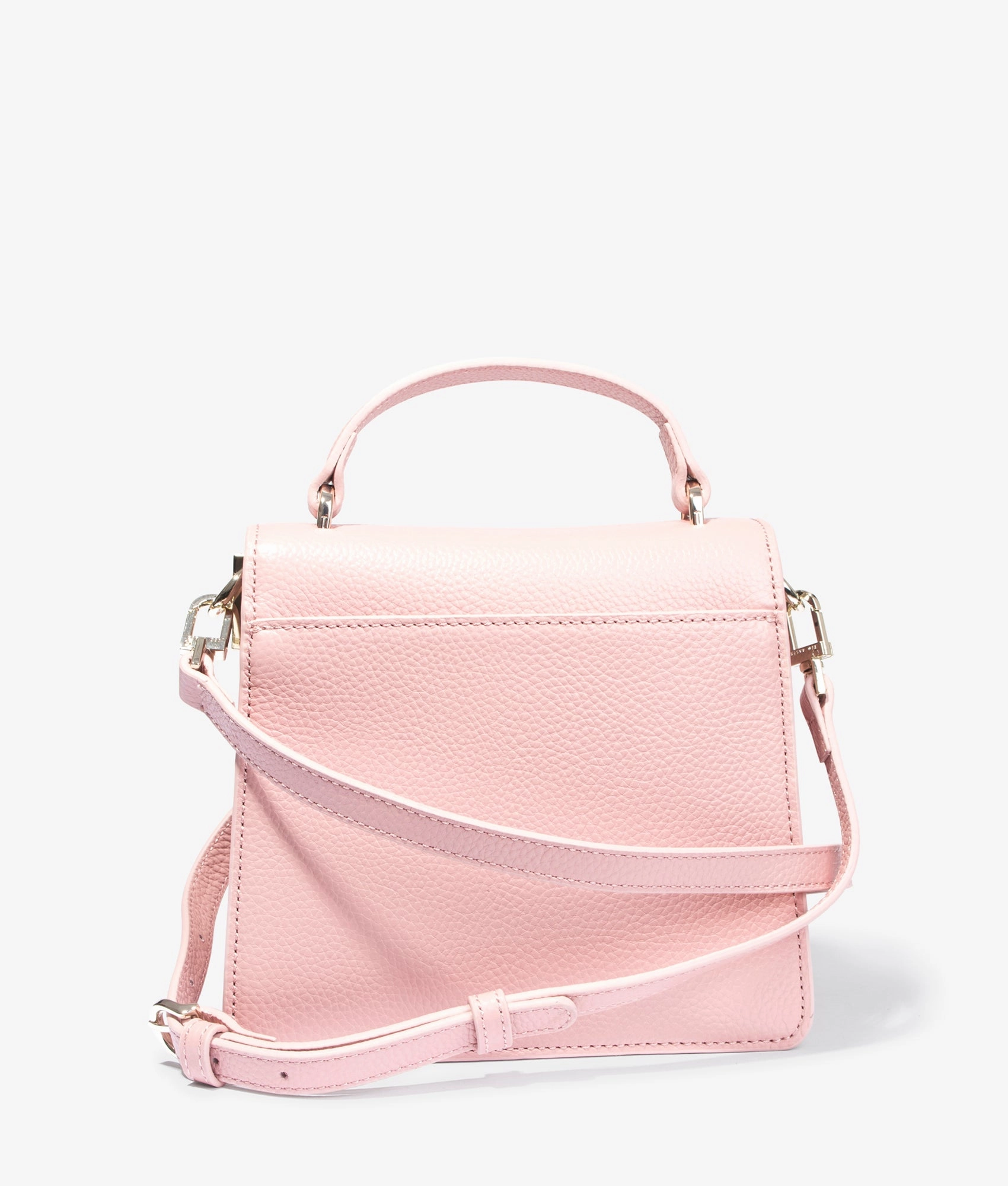 Roselii bar detail top handle tote in pink