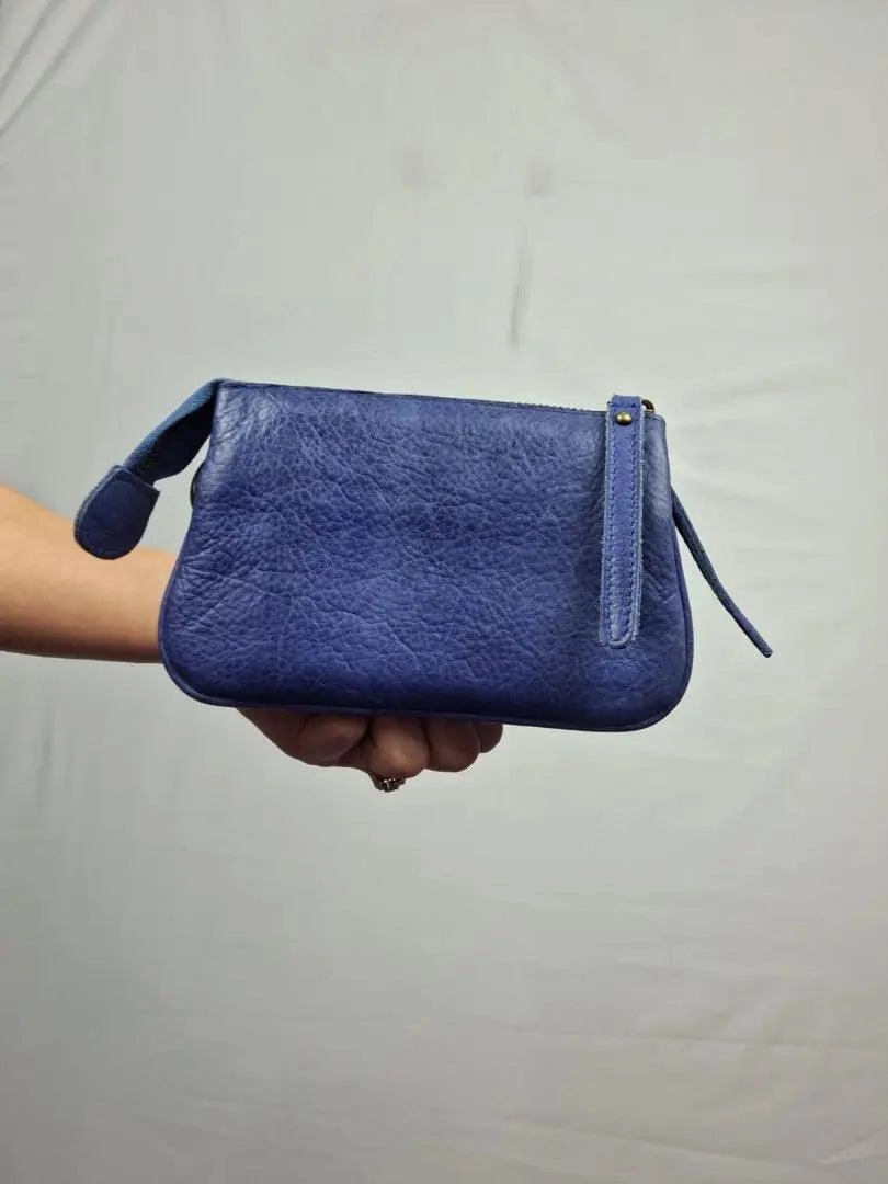 Rugged Hide Cobalt Convertible Multi Compartment Mini Crossbody Bag