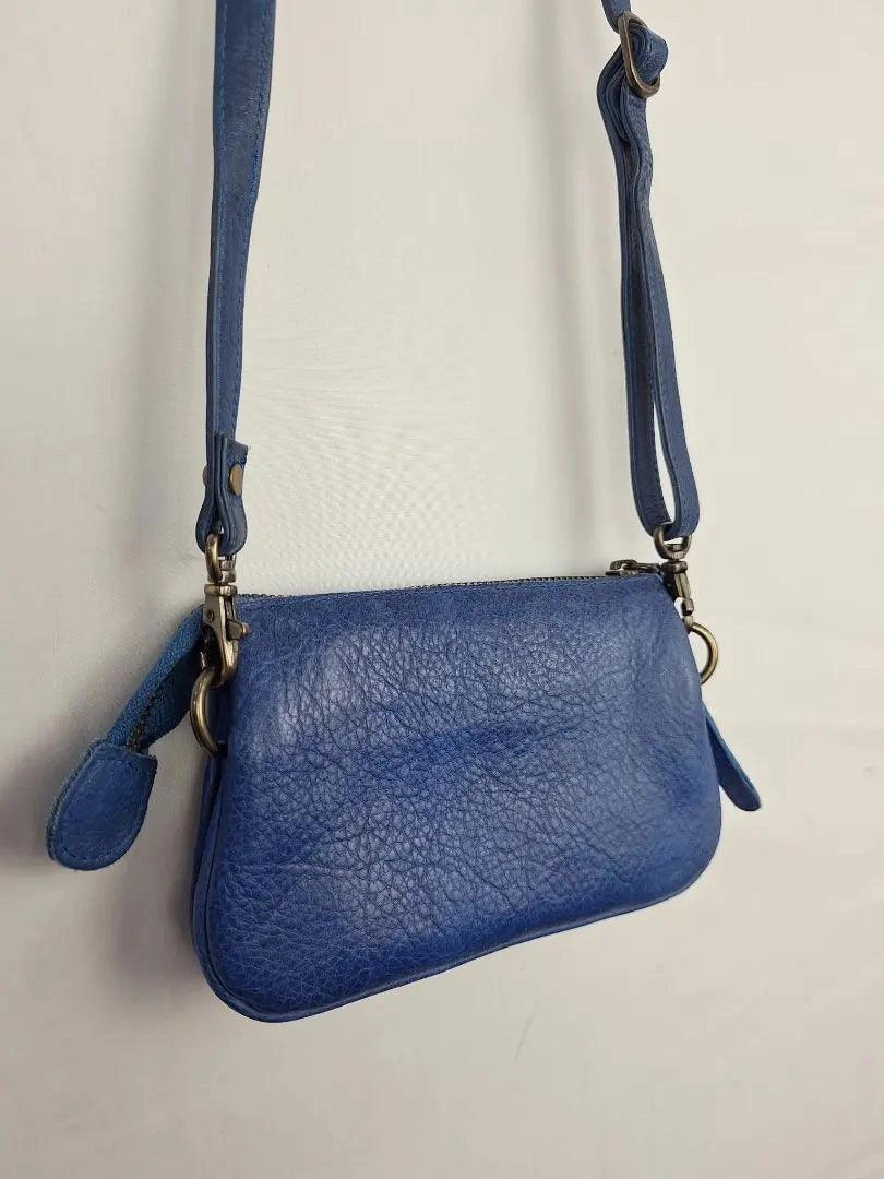 Rugged Hide Cobalt Convertible Multi Compartment Mini Crossbody Bag