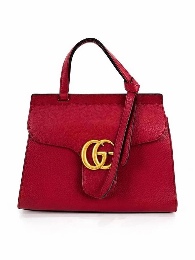 S Gucci Marmont Matelasse Top Handle Small Two Way Cross Shoulder Bag