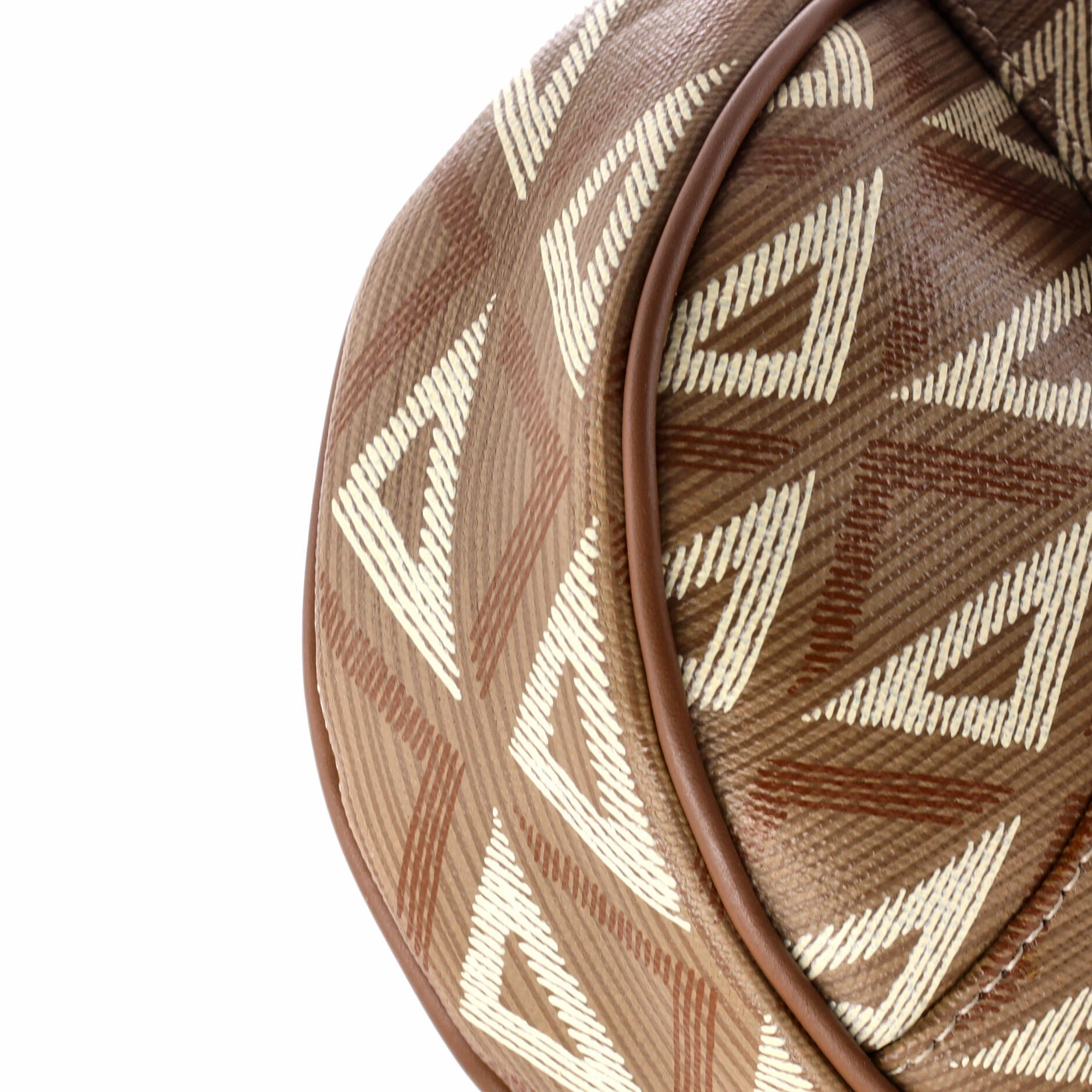 Saddle Crossbody Bag CD Diamond Coated Canvas and Leather