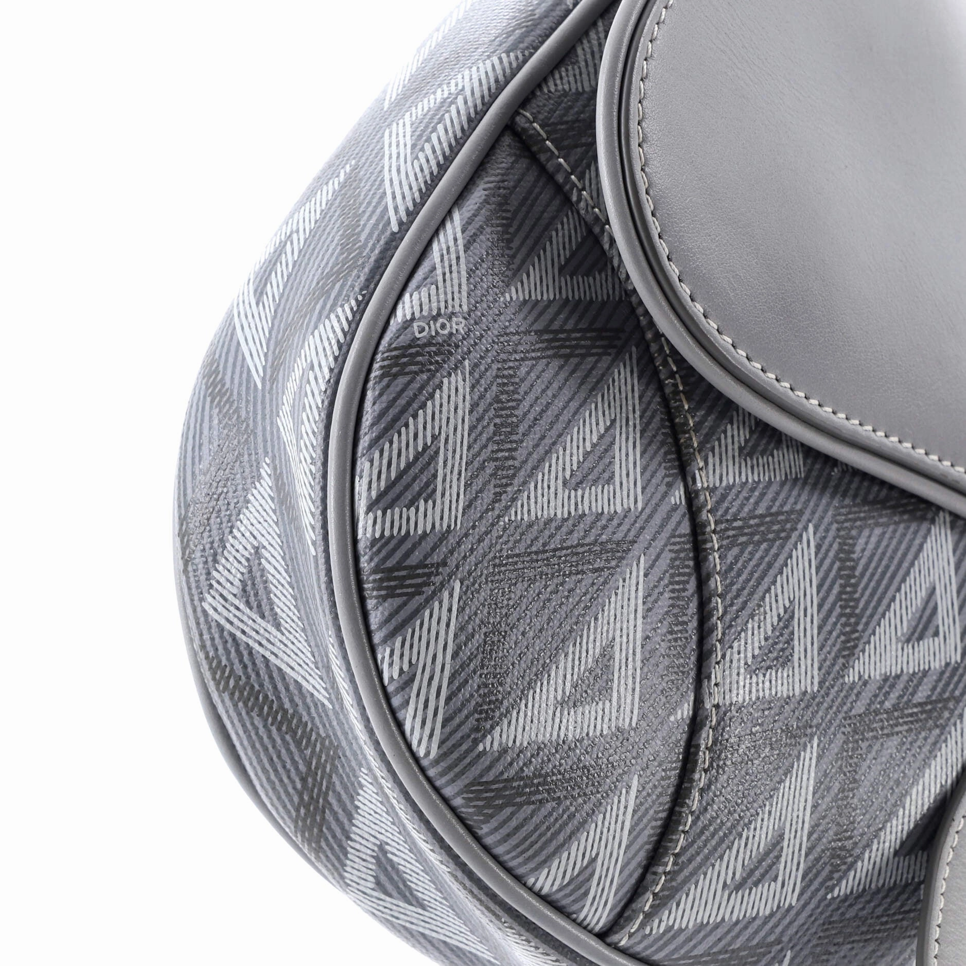 Saddle Crossbody Bag CD Diamond Coated Canvas and Leather