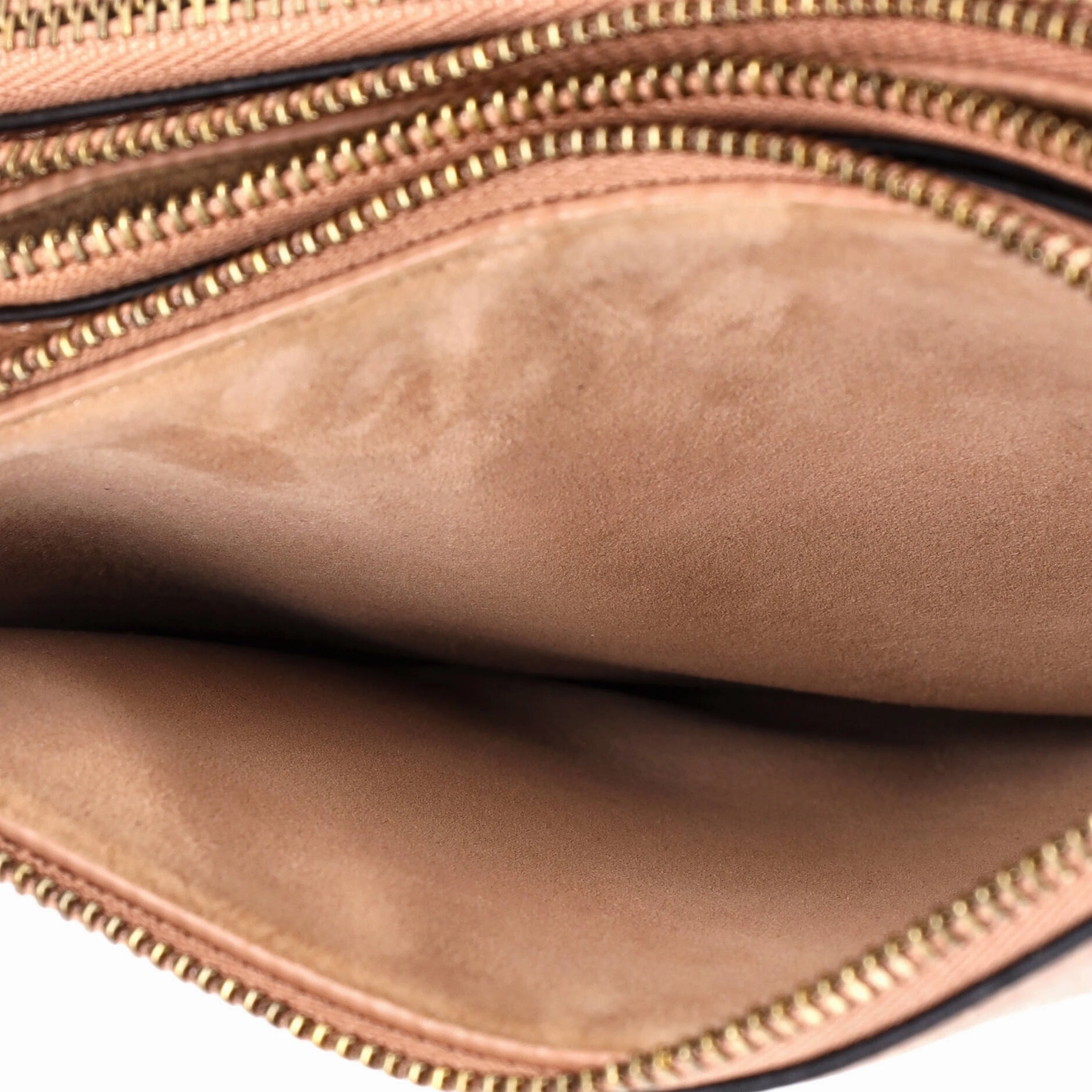 Saddle Triple Zip Crossbody Pouch Leather