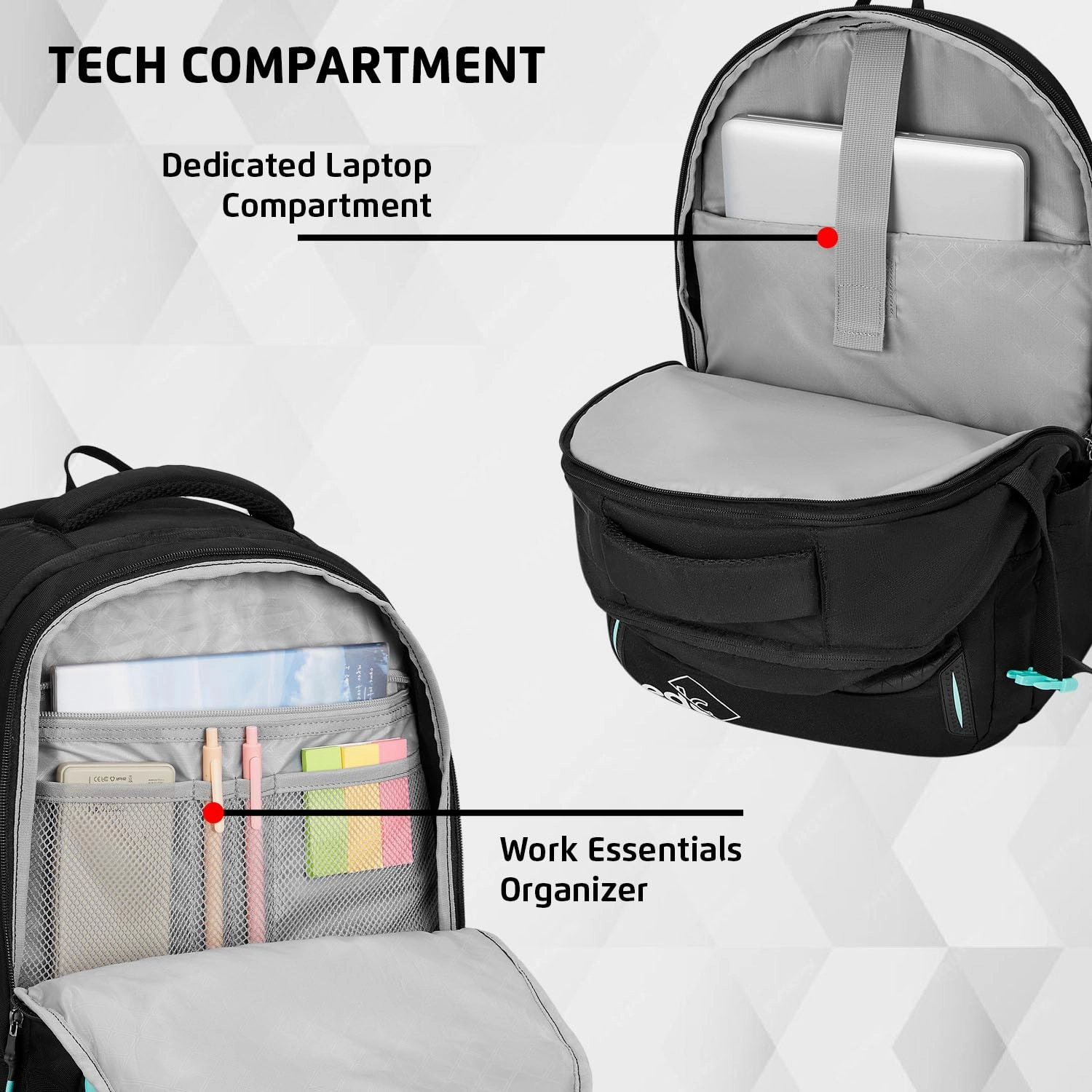 Safari 43L Expand 16 Expandable Laptop Bag with Armor Base, Raincover