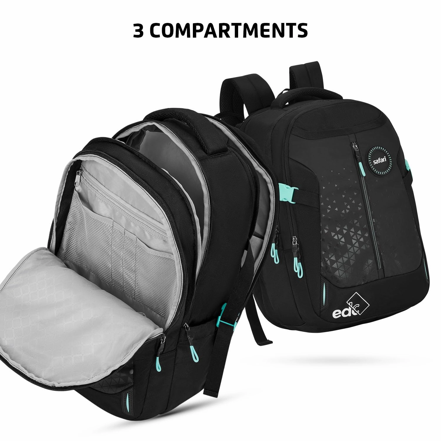 Safari 43L Expand 16 Expandable Laptop Bag with Armor Base, Raincover