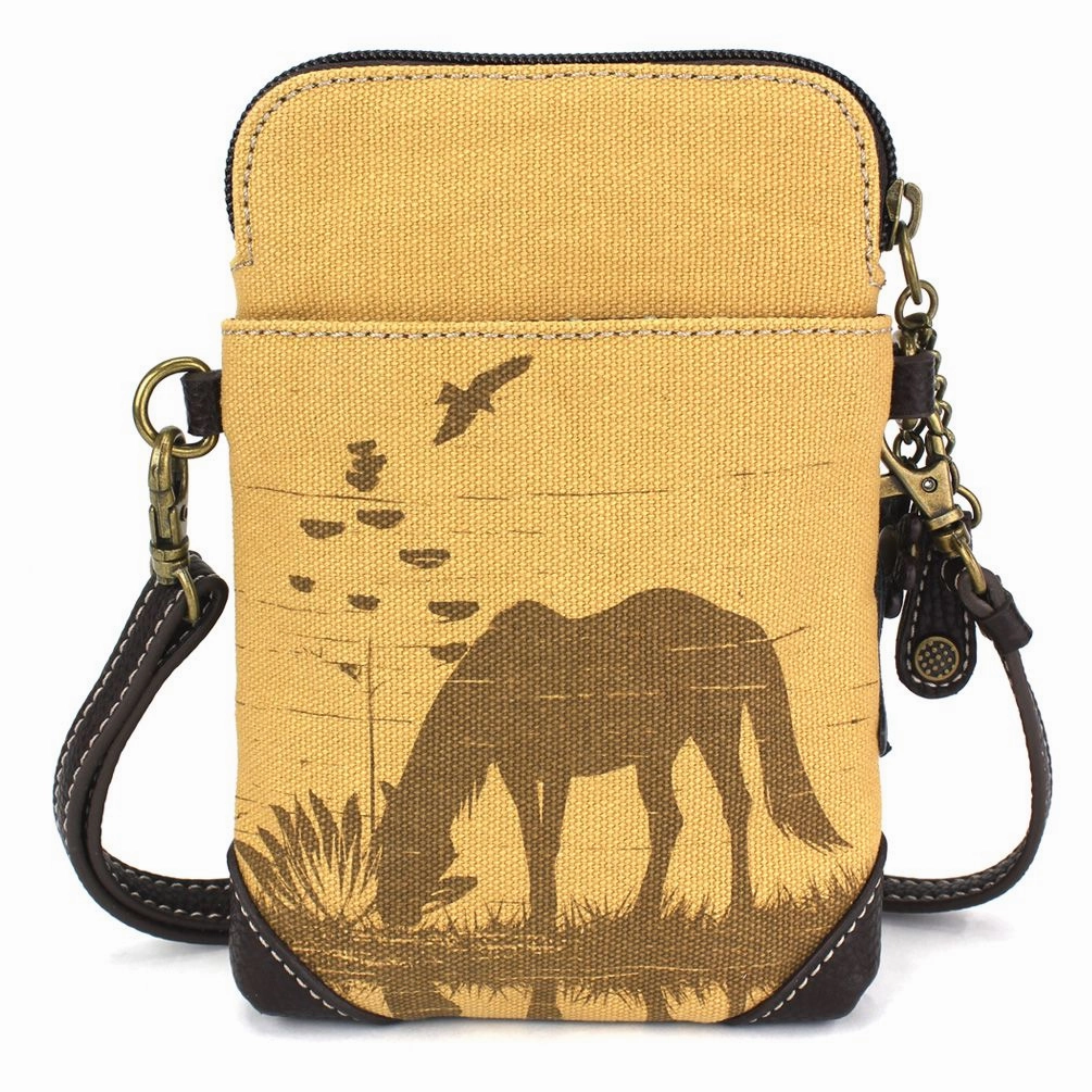 Safari Canvas Cellphone Xbody - Horse (Brown)
