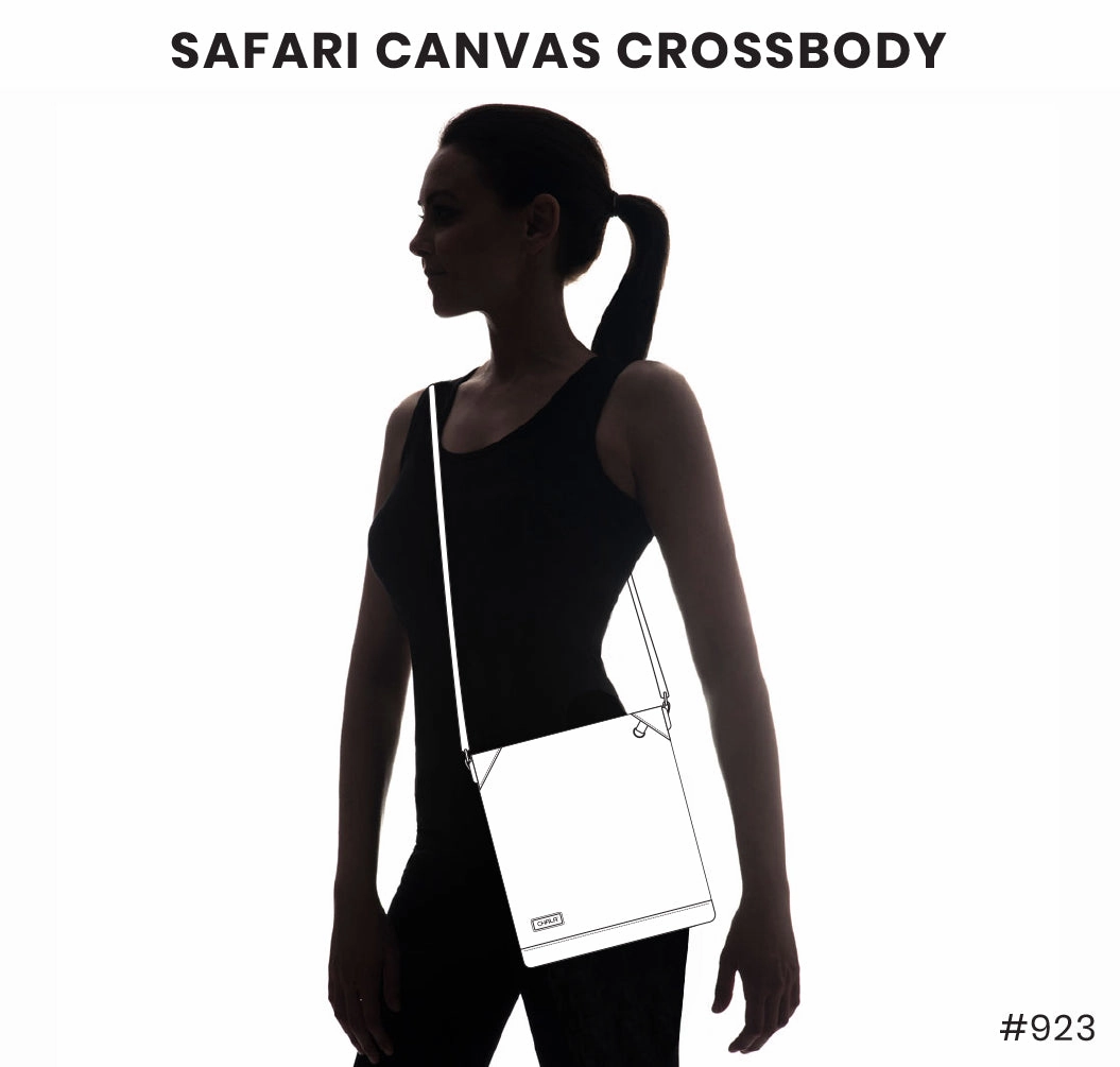 Safari Canvas Crossbody - Horse (Gray)