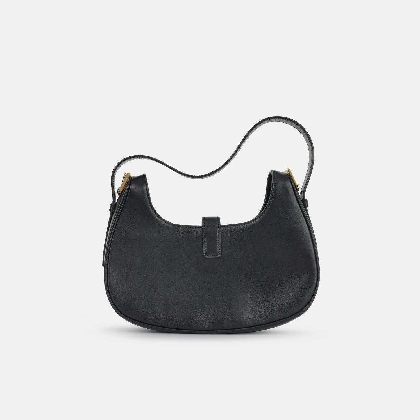 Saint Laurent - Le Fermoir Shoulder Bag - Black Calfskin GHW - pre-loved