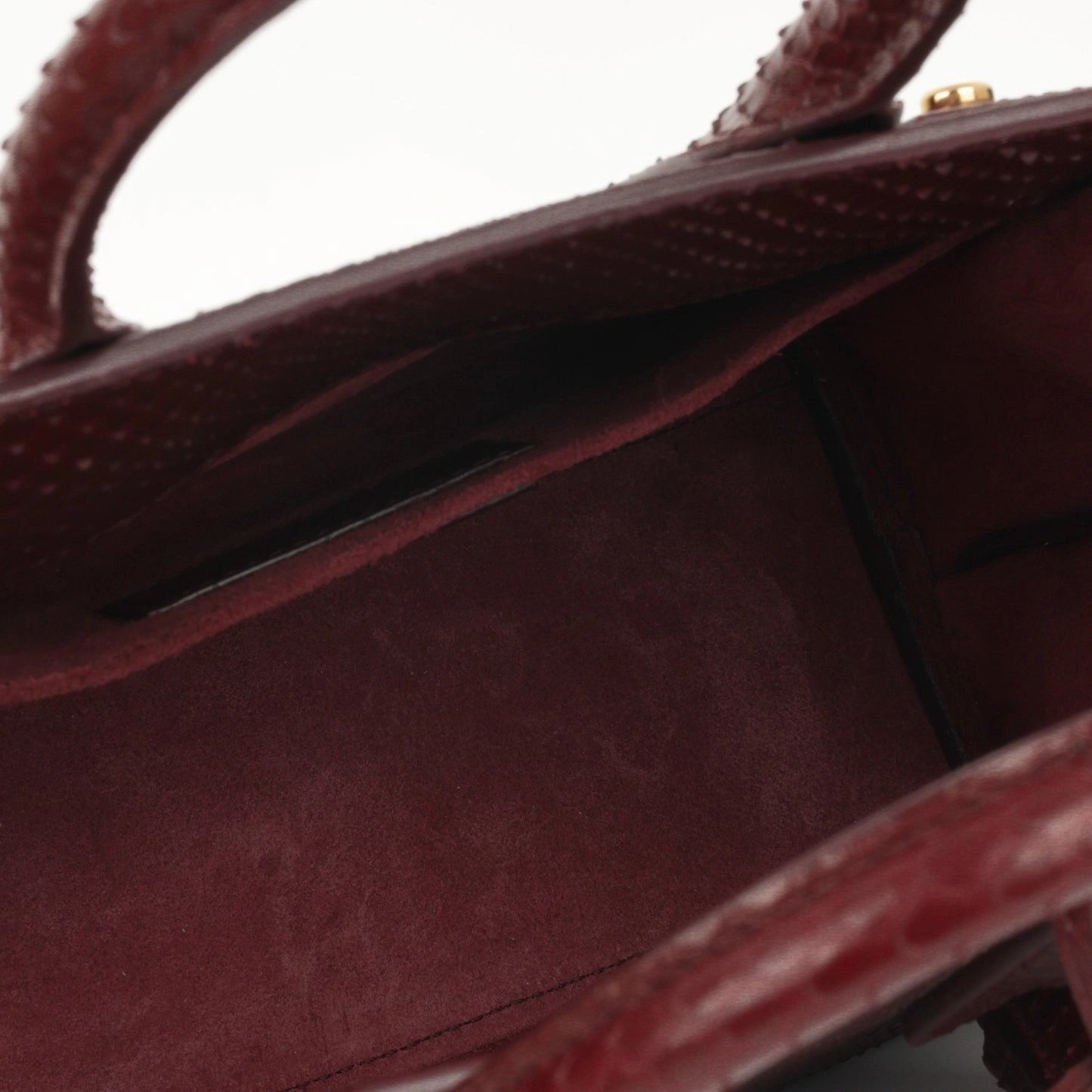 Saint Laurent - Nano Sac De Jour - Maroon Python GHW - Pre-Loved