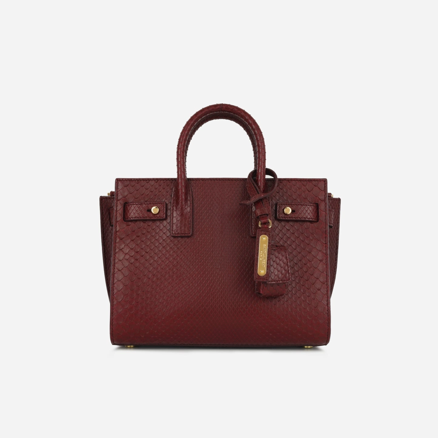 Saint Laurent - Nano Sac De Jour - Maroon Python GHW - Pre-Loved