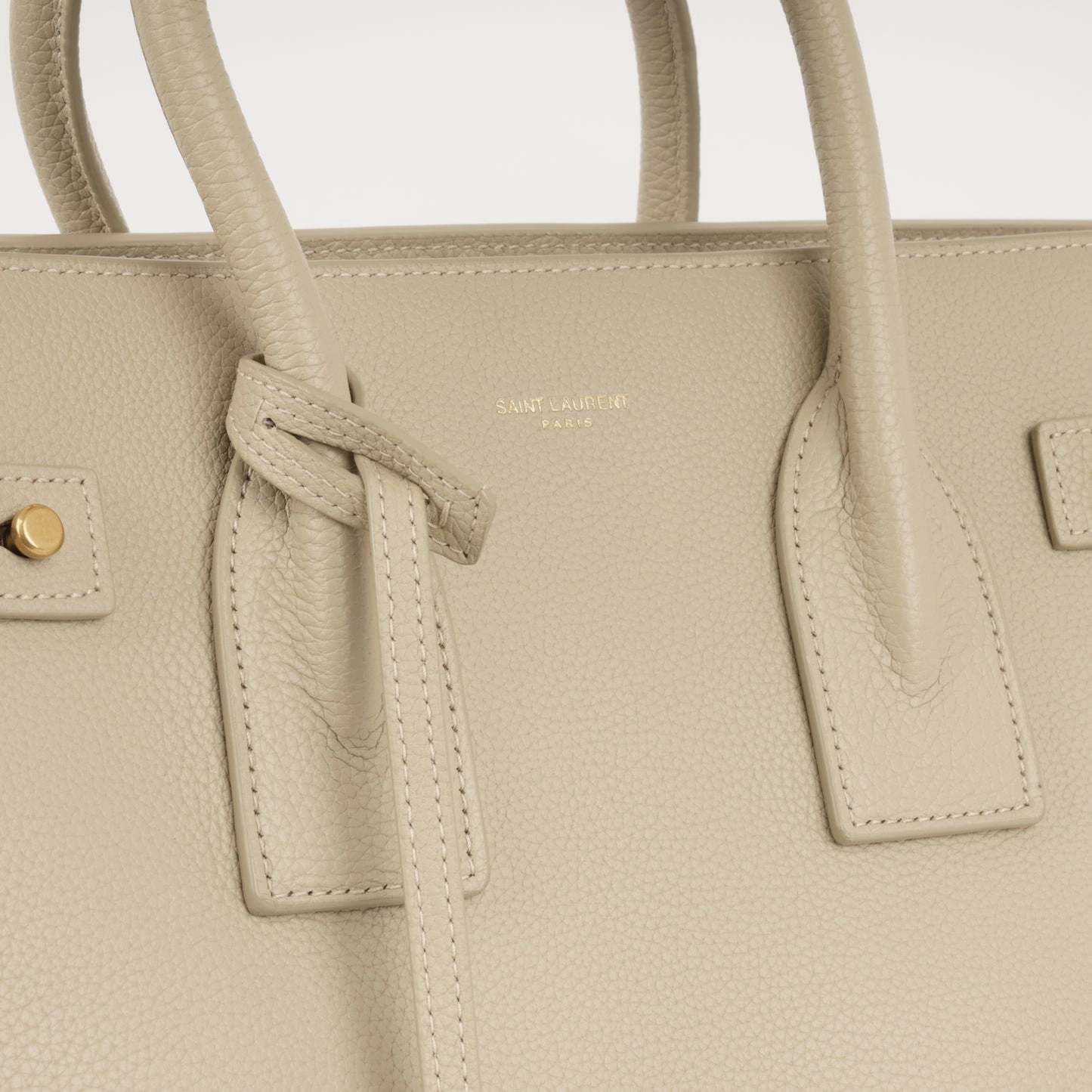 Saint Laurent - Small Sac De Jour - Beige Grained Calfskin GHW - Pre-Loved