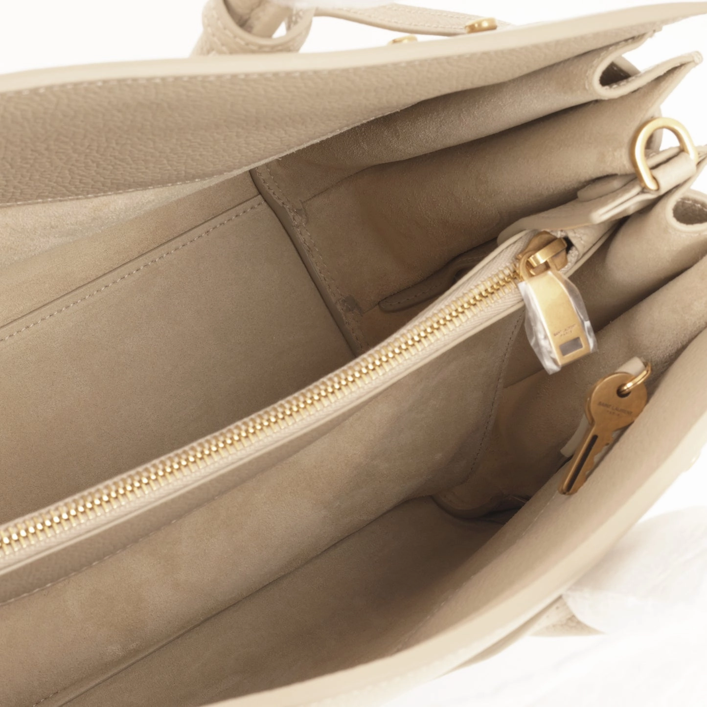 Saint Laurent - Small Sac De Jour - Beige Grained Calfskin GHW - Pre-Loved