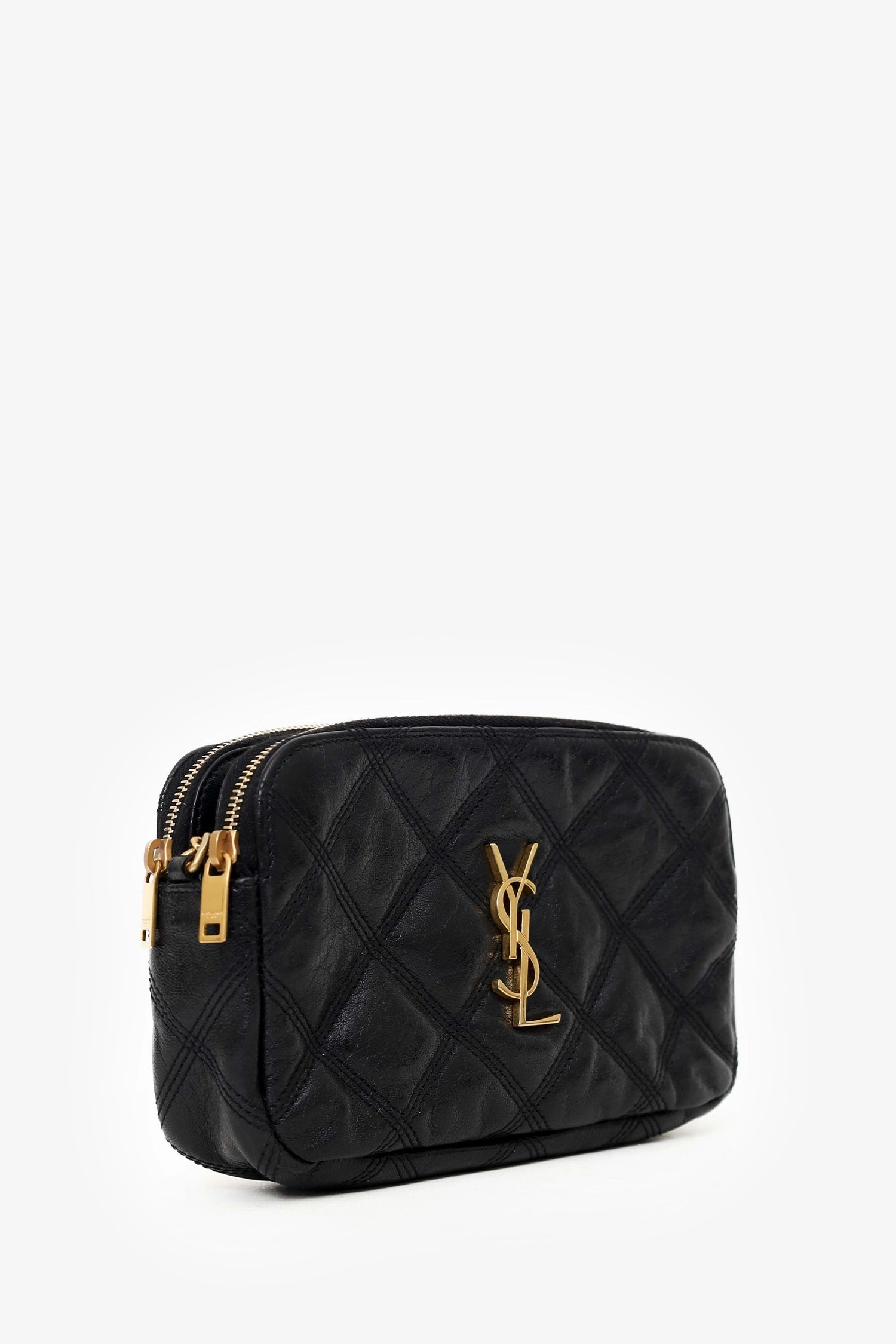 Saint Laurent Black Leather Becky Mini Camera Bag