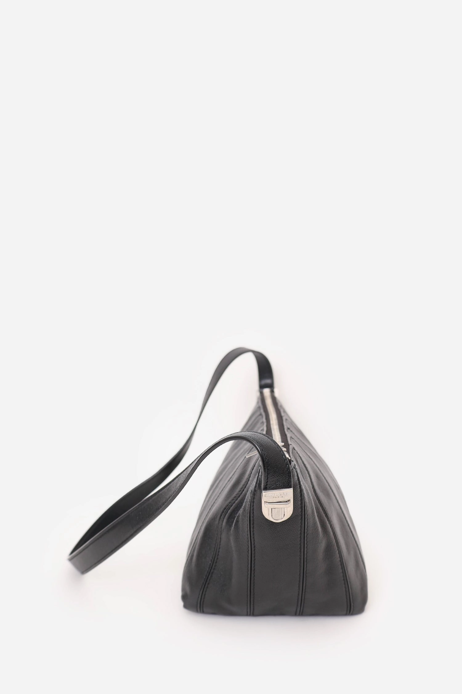 Saint Laurent Black Leather Blitz Messenger Bag
