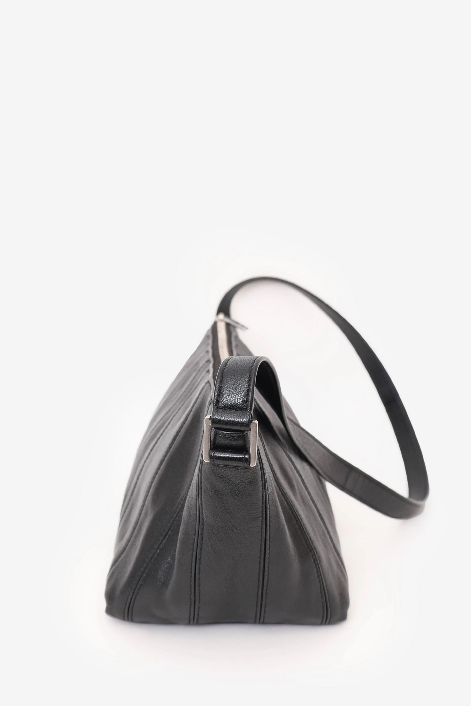 Saint Laurent Black Leather Blitz Messenger Bag