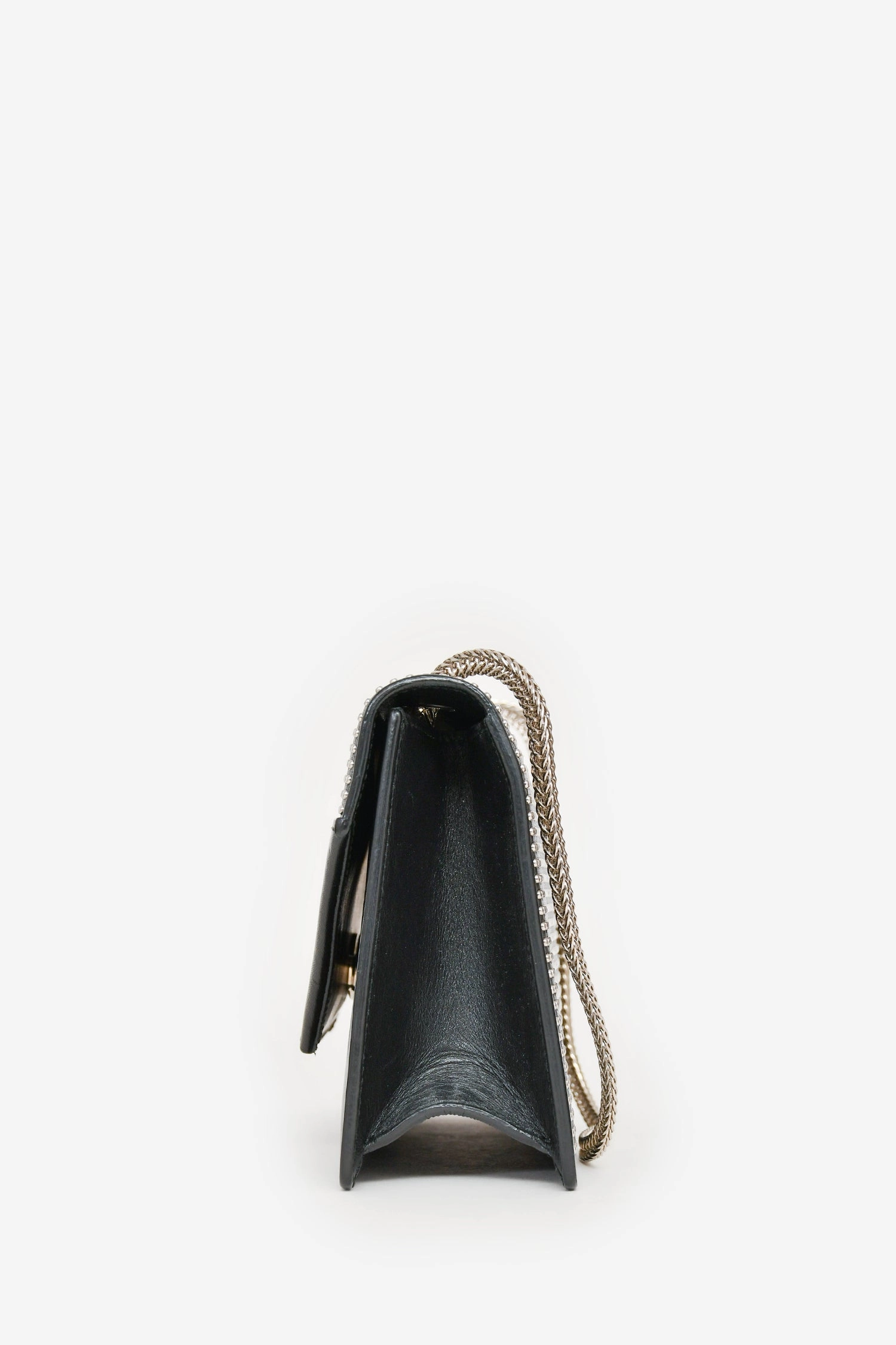 Saint Laurent Black Leather Studded Small Betty Crossbody (As Is)