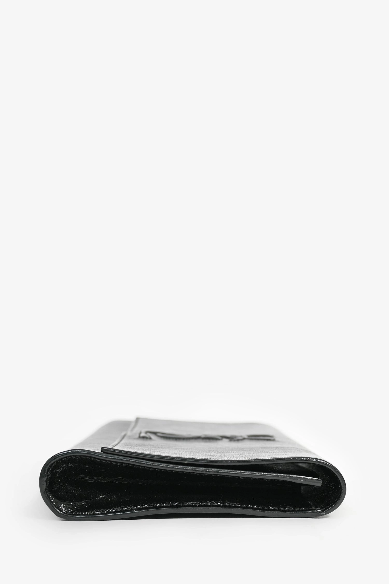 Saint Laurent Black Patent Leather 'Belle de Jour' Clutch