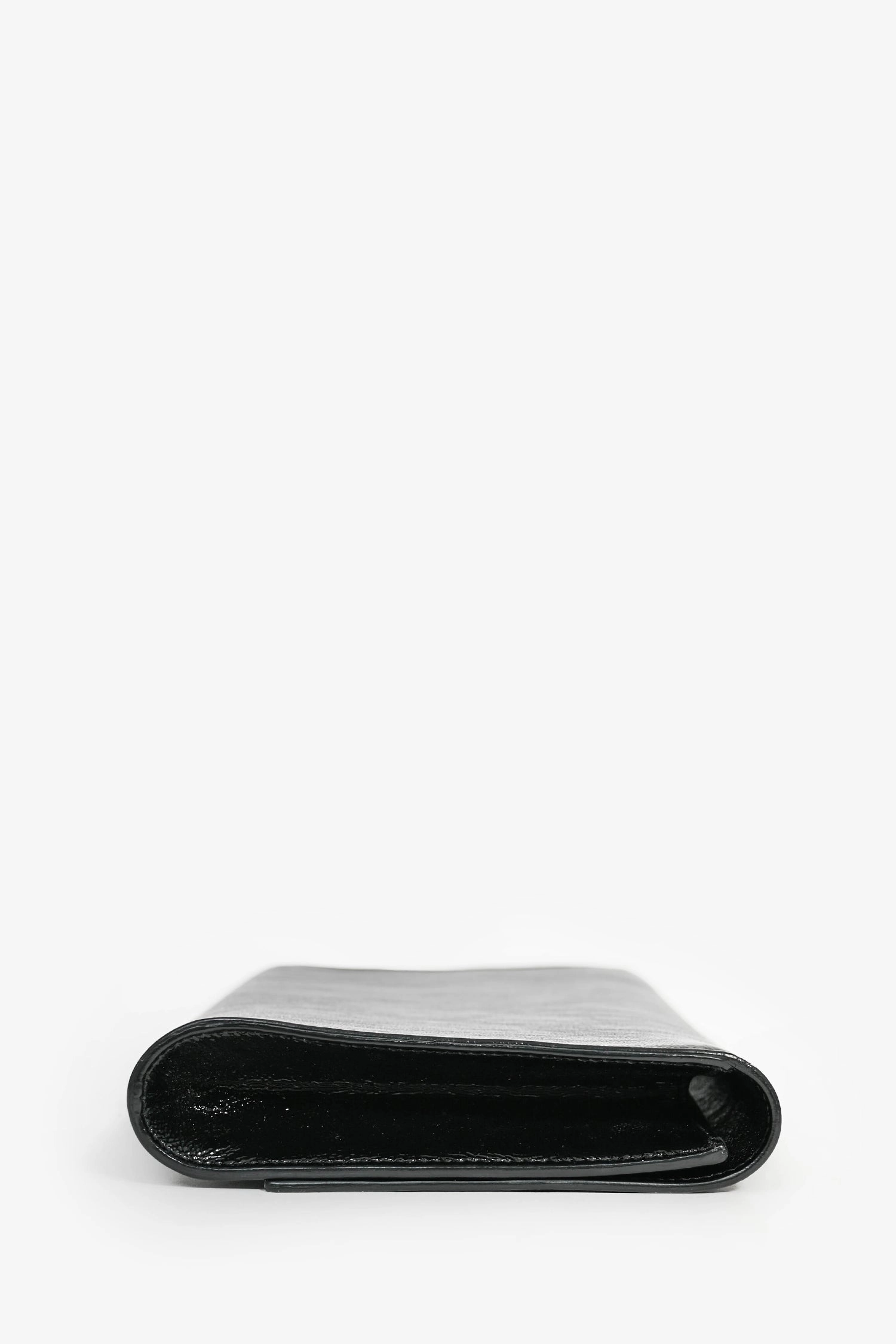Saint Laurent Black Patent Leather 'Belle de Jour' Clutch