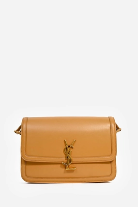 Saint Laurent Brown Leather 'Sac Solferino' Shoulder Bag