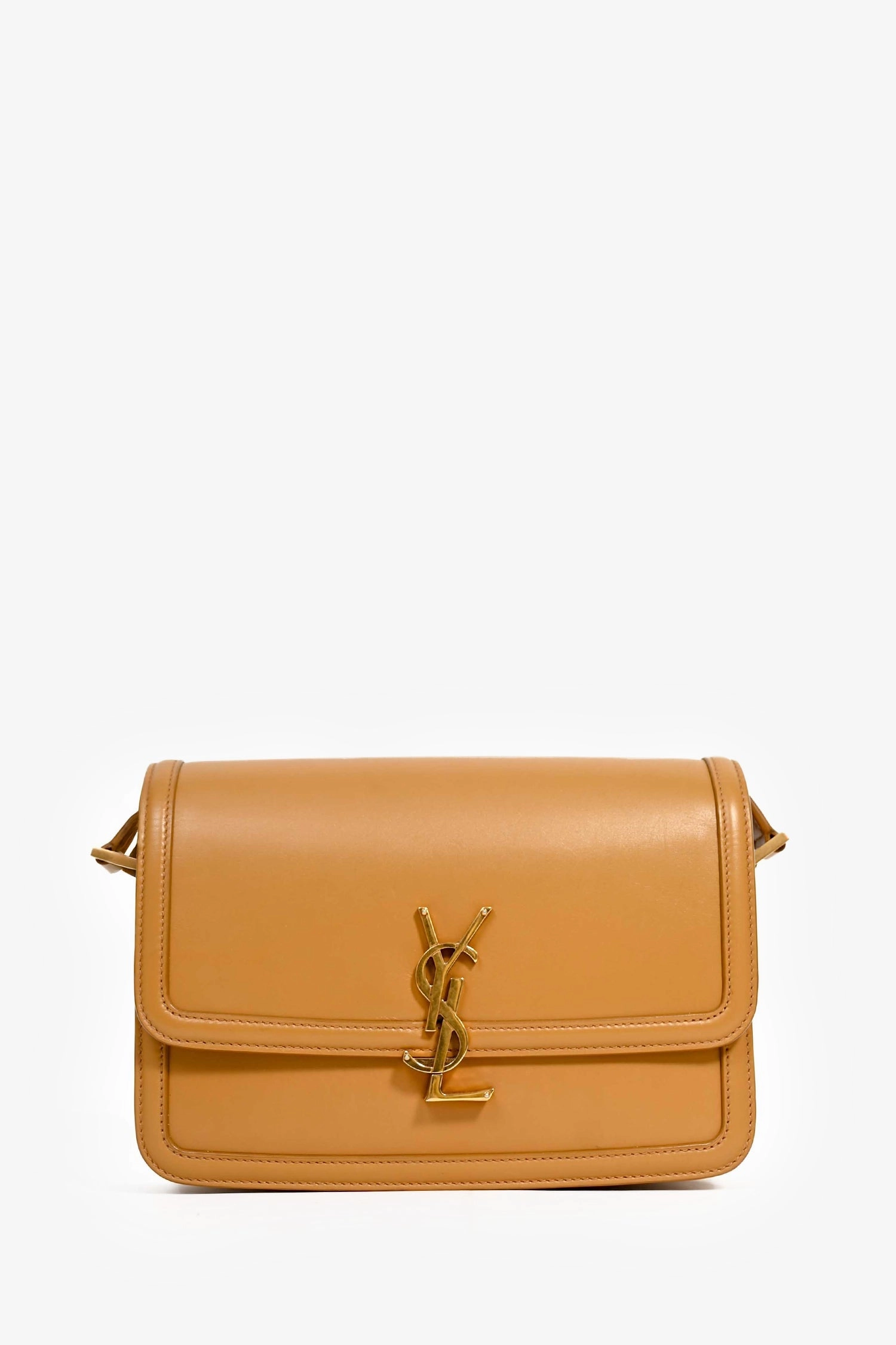 Saint Laurent Brown Leather 'Sac Solferino' Shoulder Bag