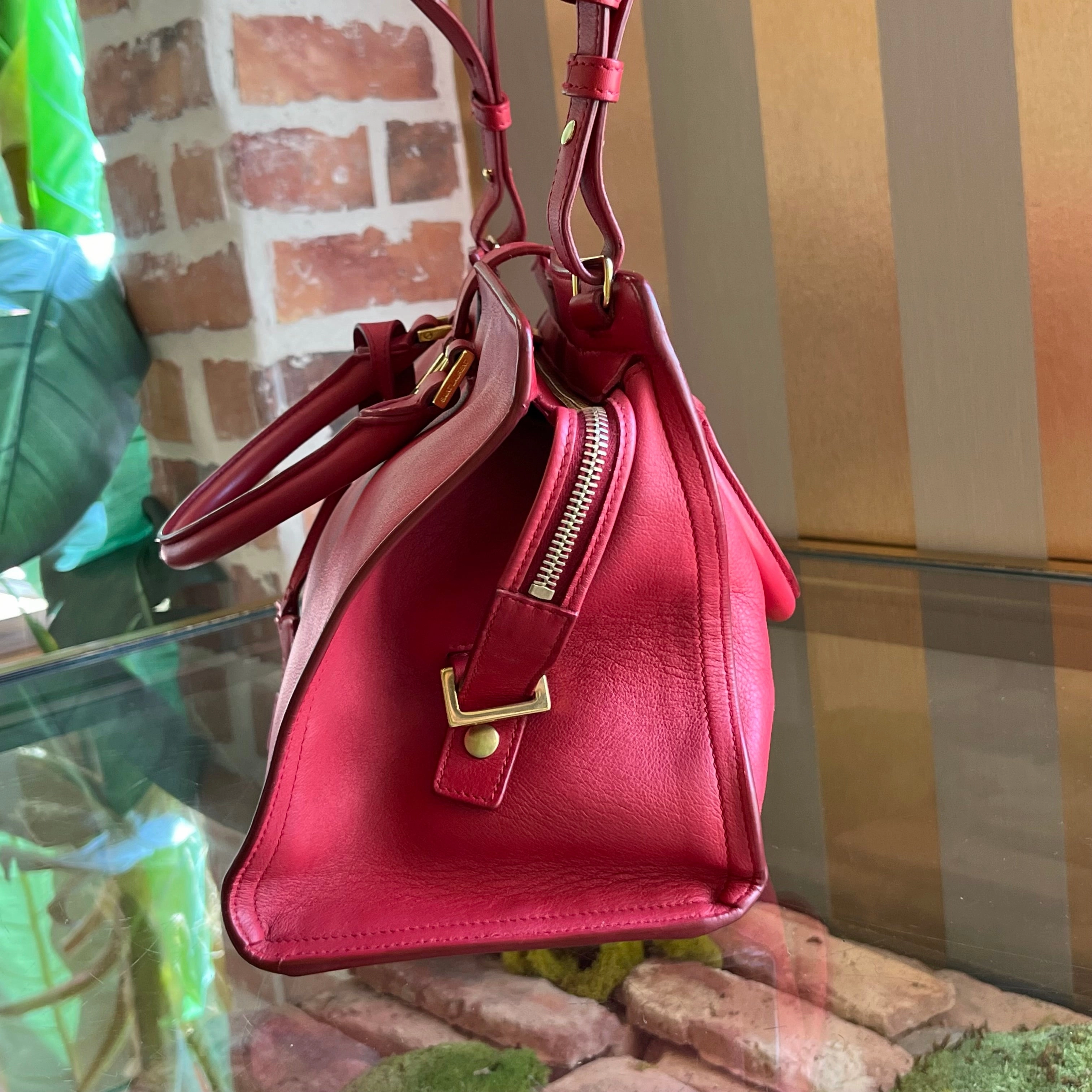 SAINT LAURENT Cabas ChYc Small Leather Two Way Tote