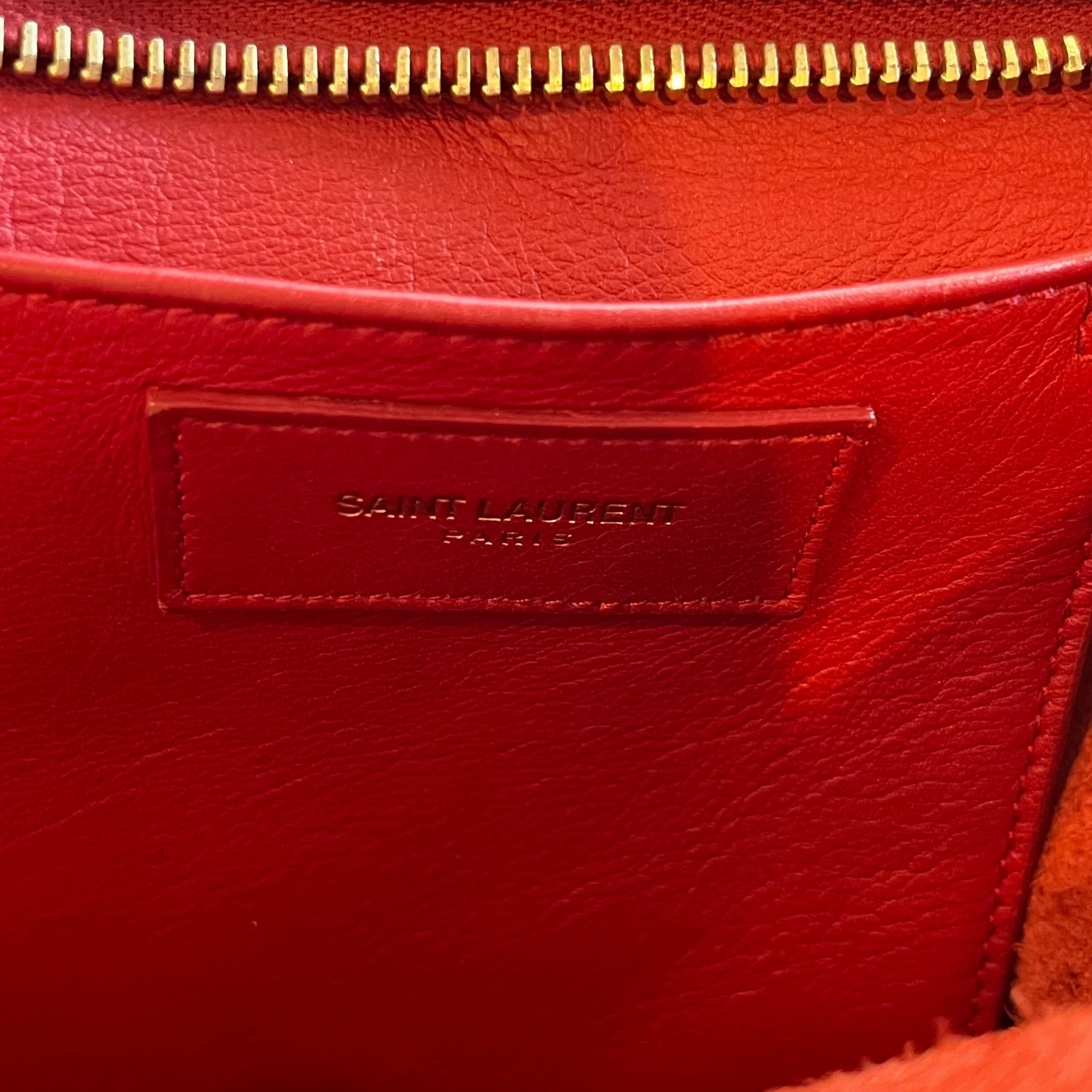 SAINT LAURENT Cabas ChYc Small Leather Two Way Tote