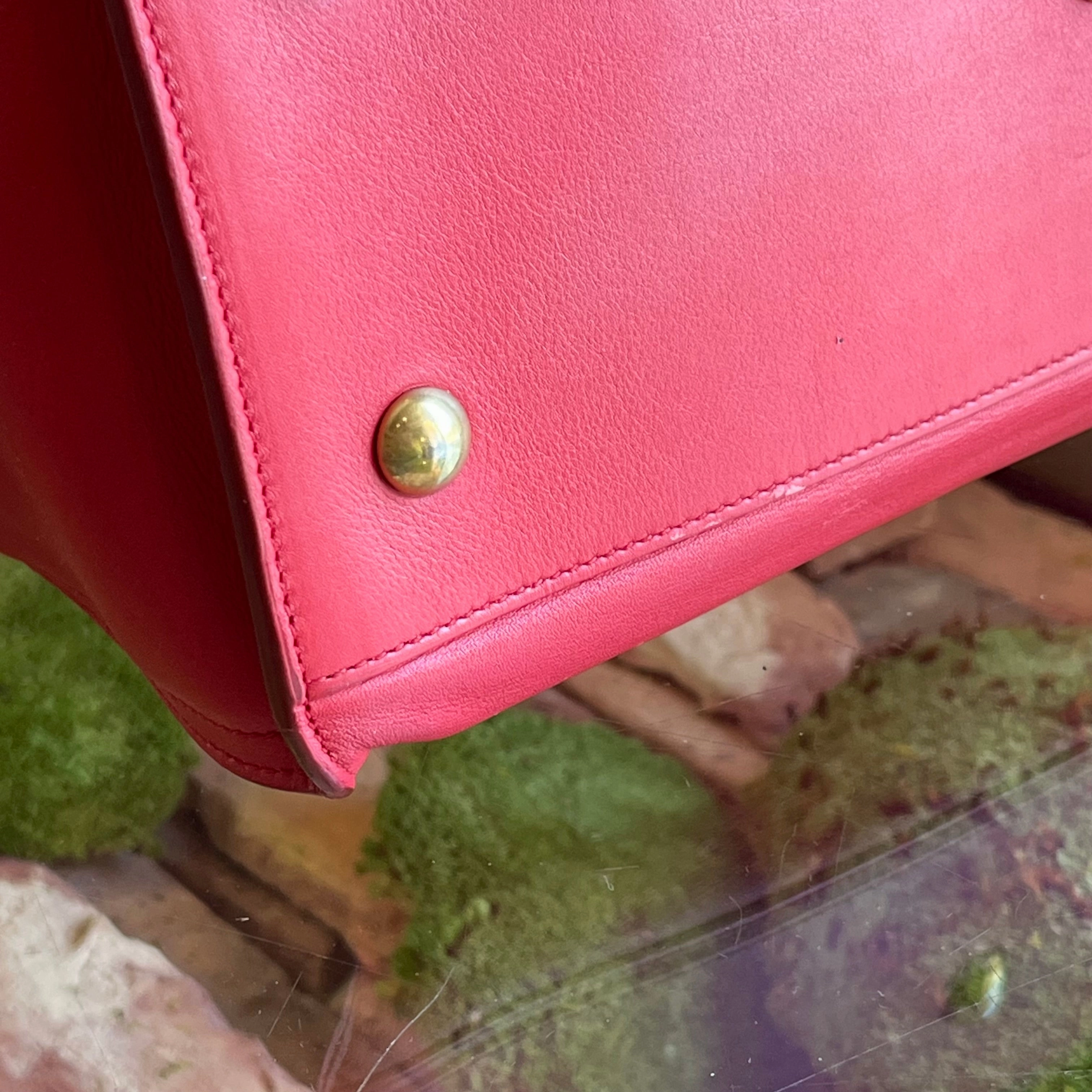 SAINT LAURENT Cabas ChYc Small Leather Two Way Tote