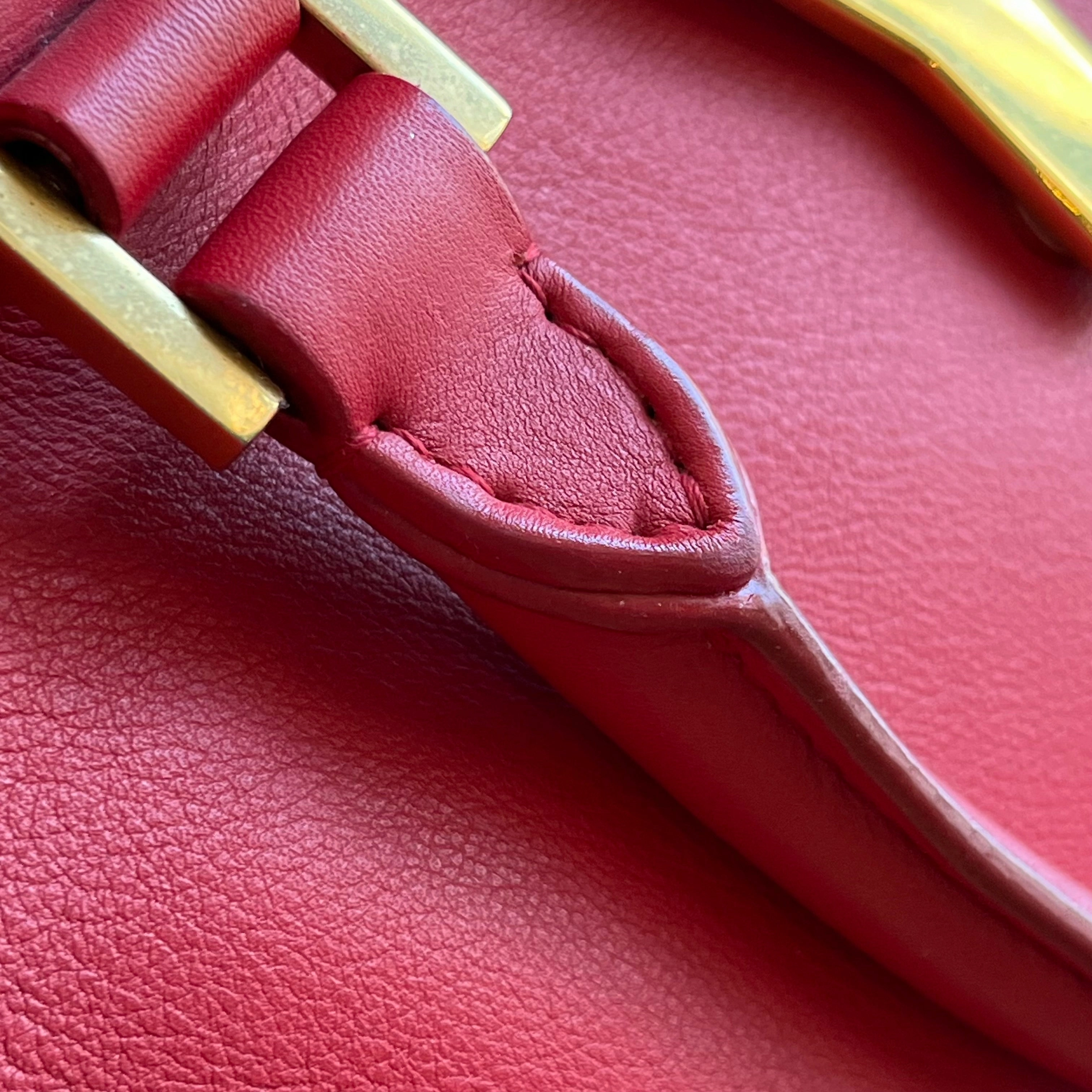 SAINT LAURENT Cabas ChYc Small Leather Two Way Tote