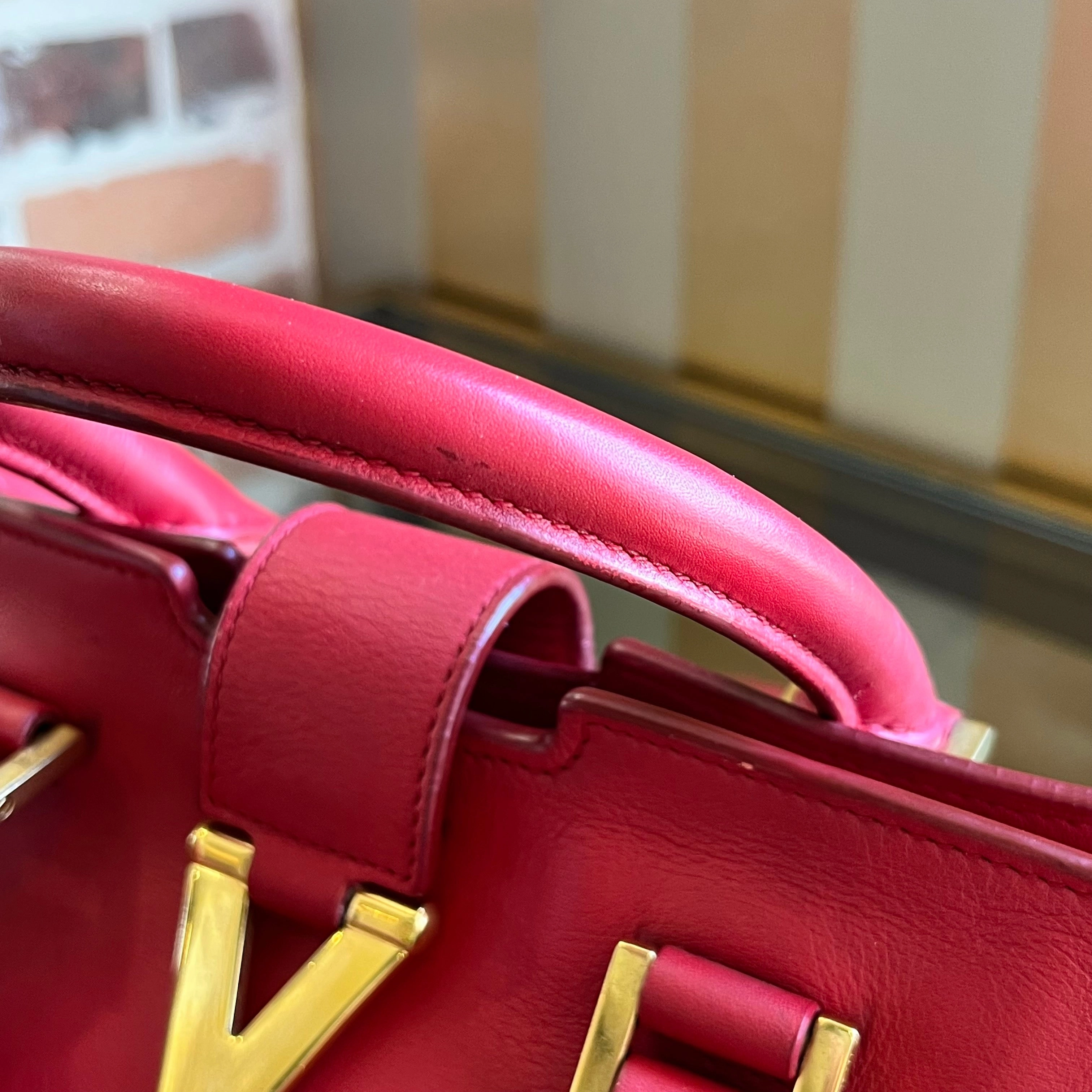 SAINT LAURENT Cabas ChYc Small Leather Two Way Tote
