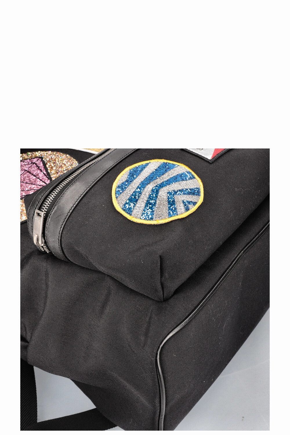 SAINT LAURENT City Backpack with Patches