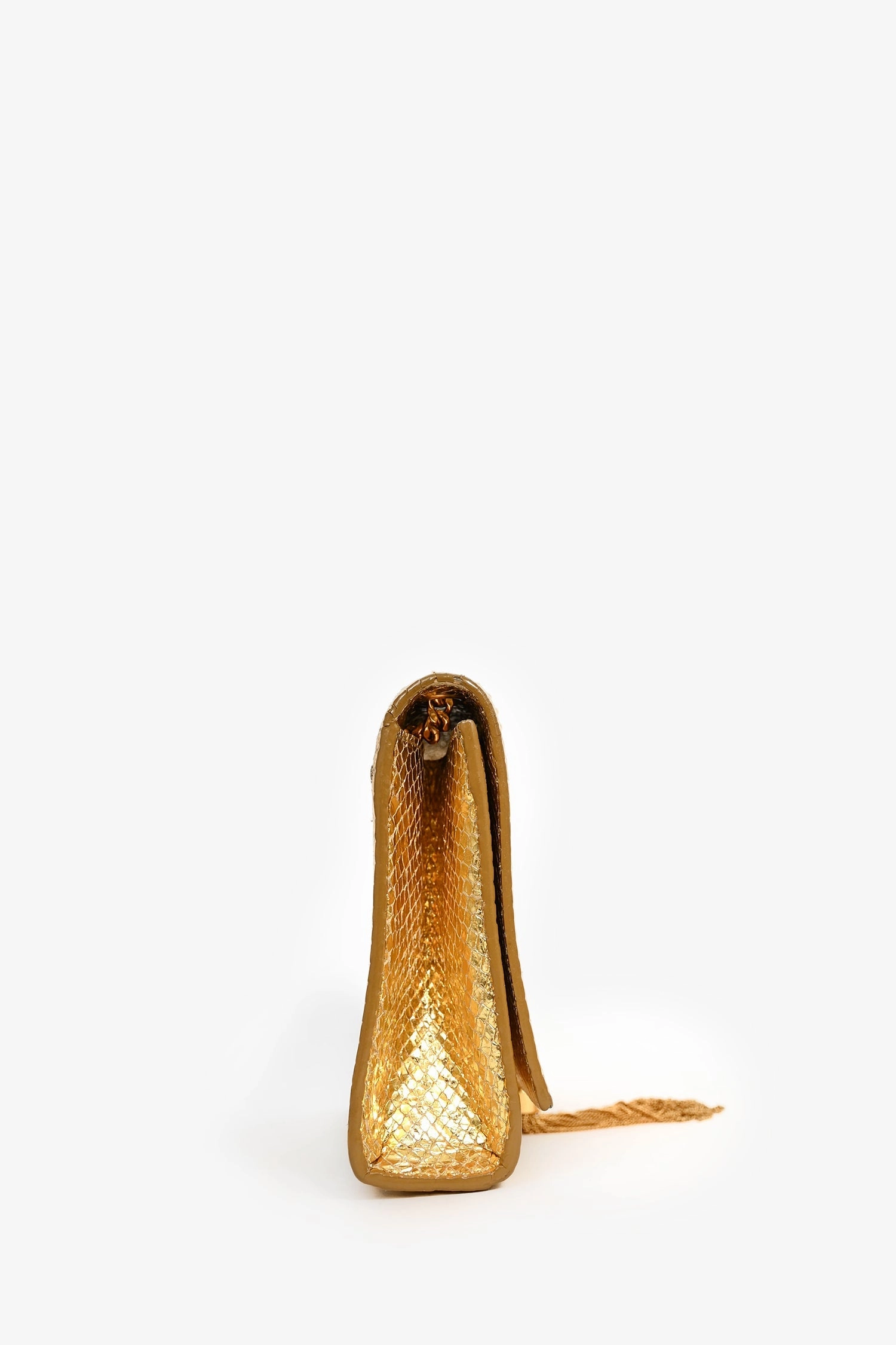 Saint Laurent Gold Tassel Leather Medium Kate Crossbody