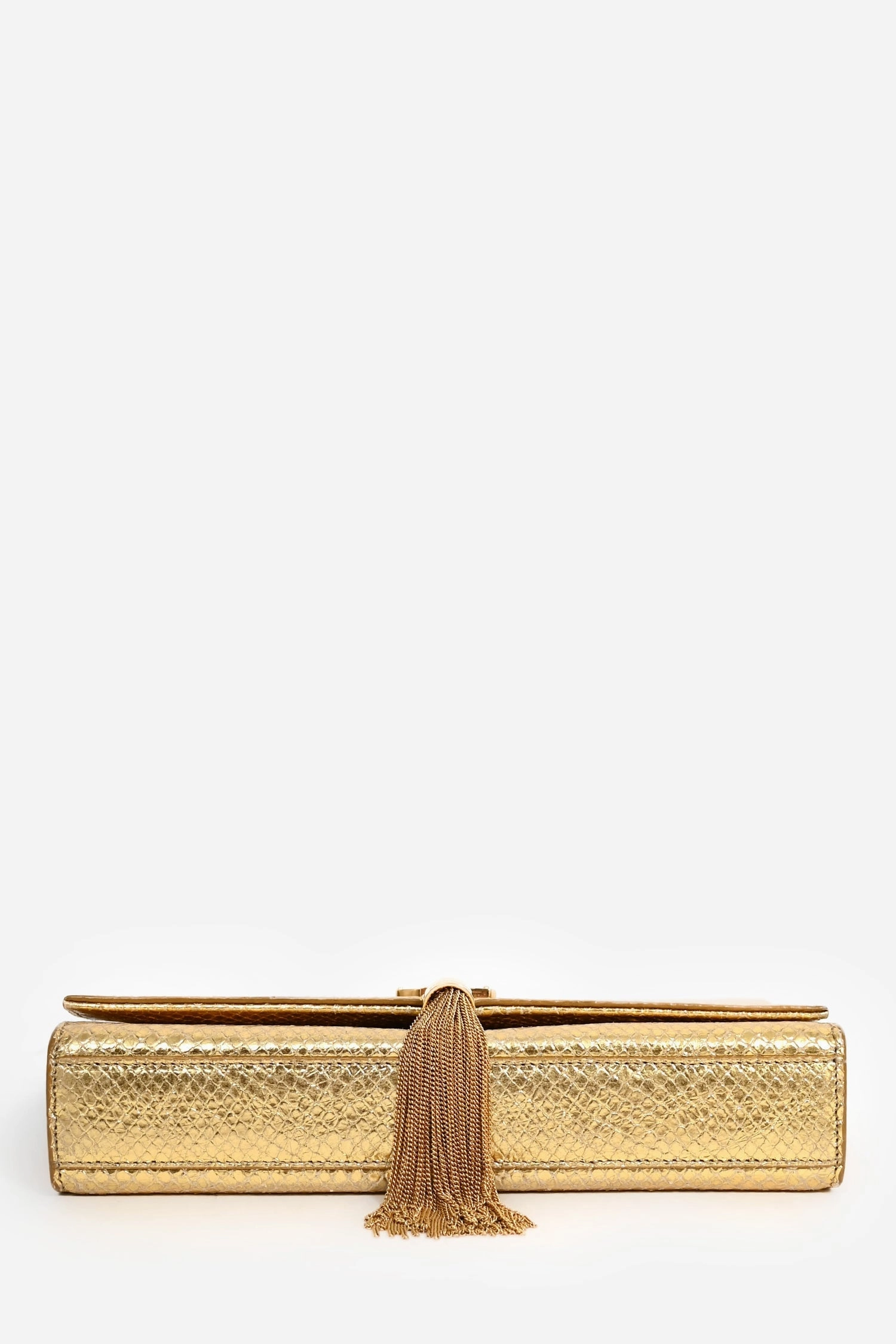 Saint Laurent Gold Tassel Leather Medium Kate Crossbody