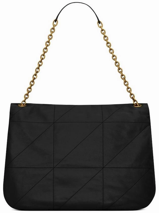 Saint Laurent Jamie Logo Plaque Leather Shoulder Bag Black