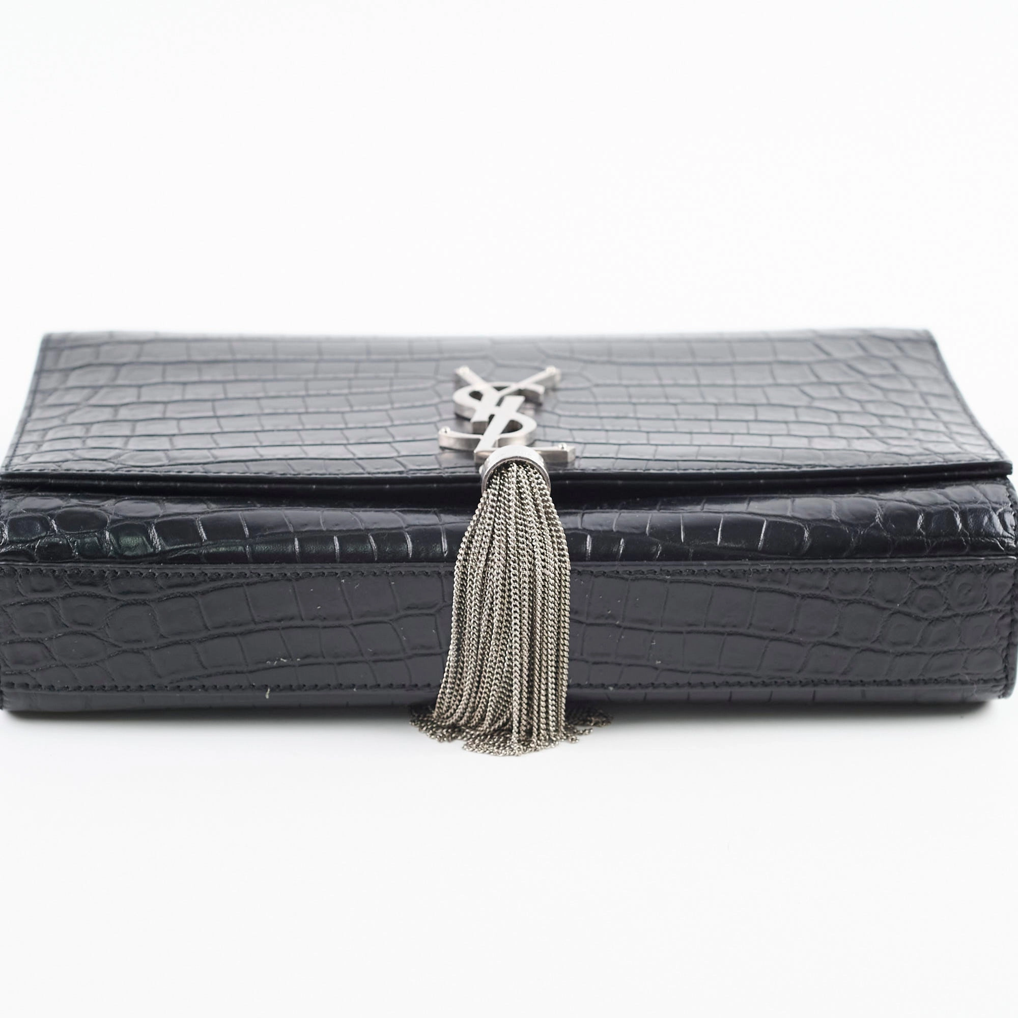 Saint Laurent Kate Medium Tassel Embossed Black