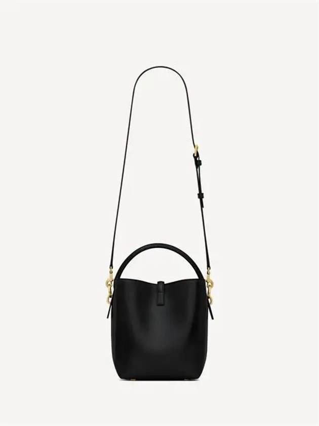 Saint Laurent LE 37 Small Shiny Leather Shoulder Bag Black