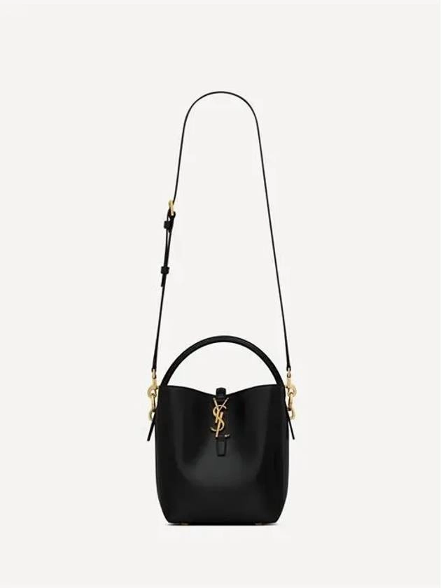 Saint Laurent LE 37 Small Shiny Leather Shoulder Bag Black