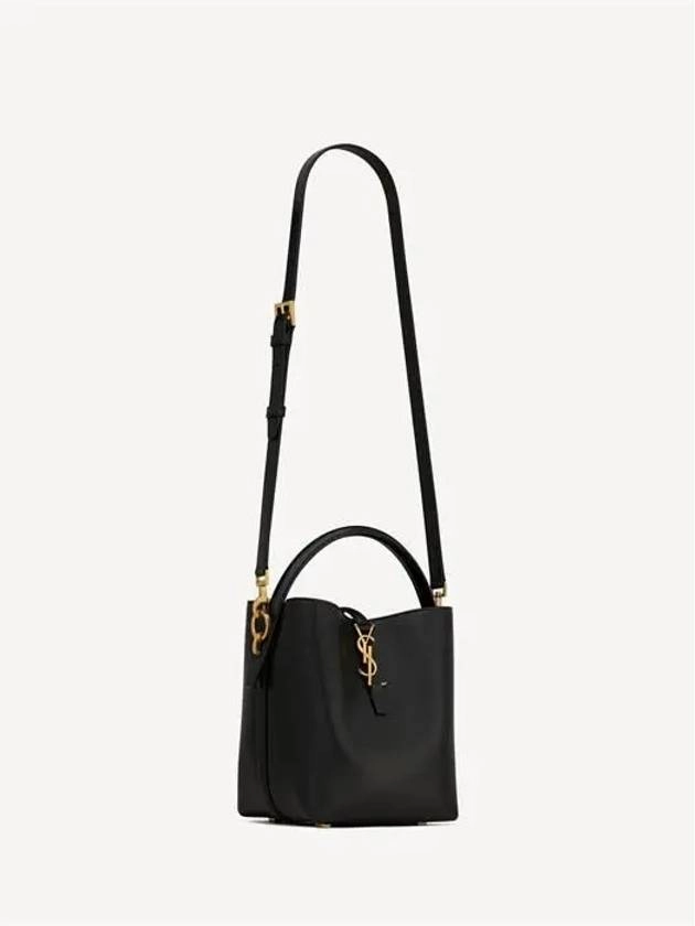 Saint Laurent LE 37 Small Shiny Leather Shoulder Bag Black