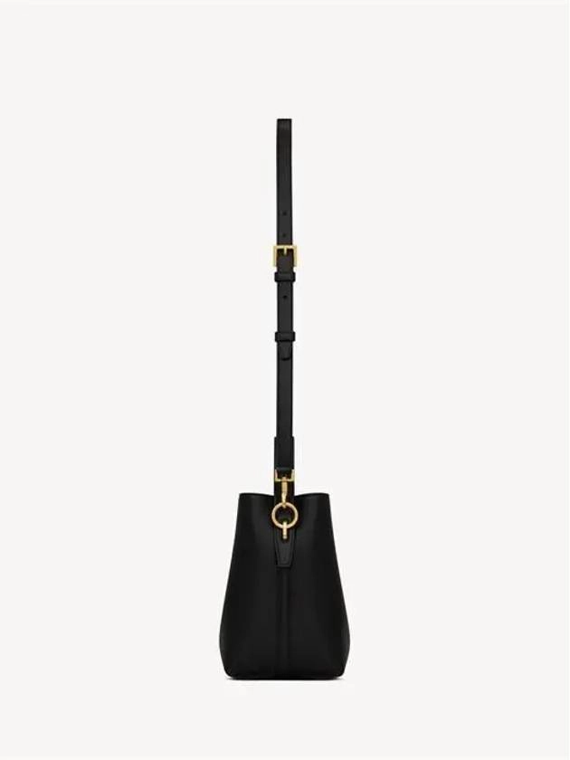 Saint Laurent LE 37 Small Shiny Leather Shoulder Bag Black