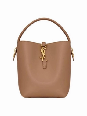 Saint Laurent LE 37 Small Shiny Leather Shoulder Bag Fox