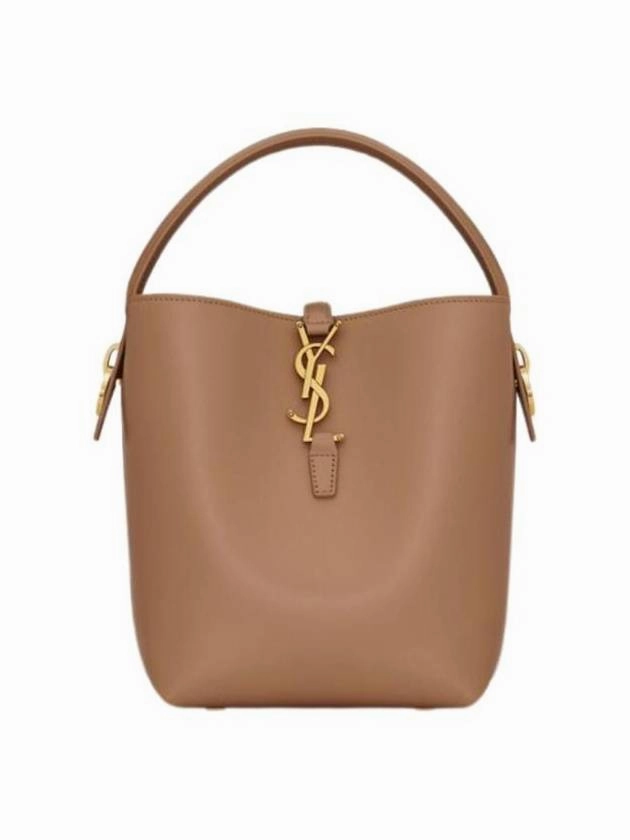 Saint Laurent LE 37 Small Shiny Leather Shoulder Bag Fox