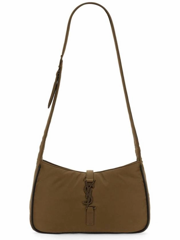 Saint Laurent Le 5 A 7 Regenerated Nylon Shoulder Bag Brown