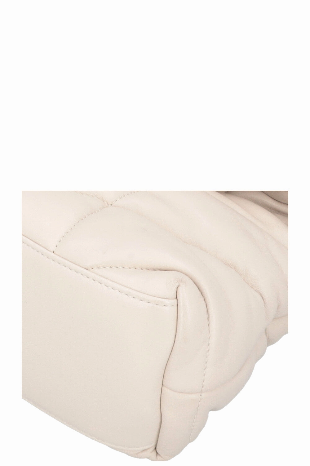 SAINT LAURENT Lou Lou Puffer Crossbody Bag Ivory